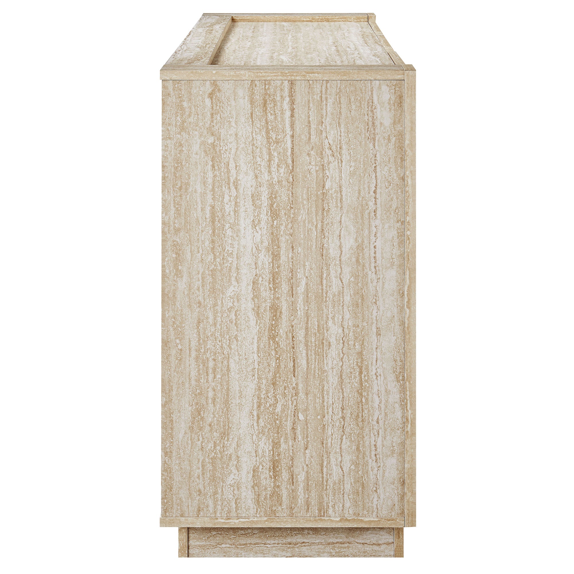 Hollis 59" Travertine Sideboard, Travertine