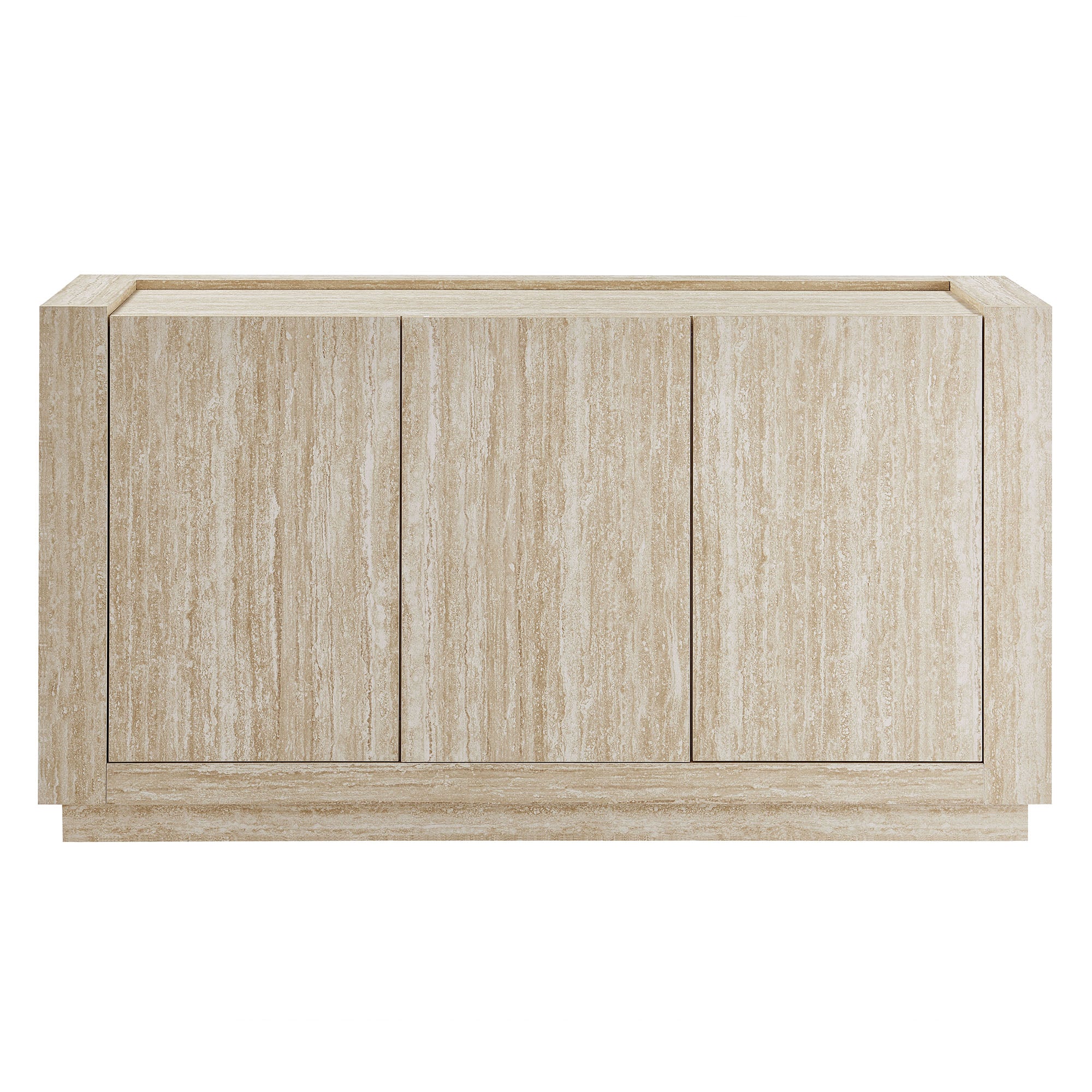 Hollis 59" Travertine Sideboard, Travertine