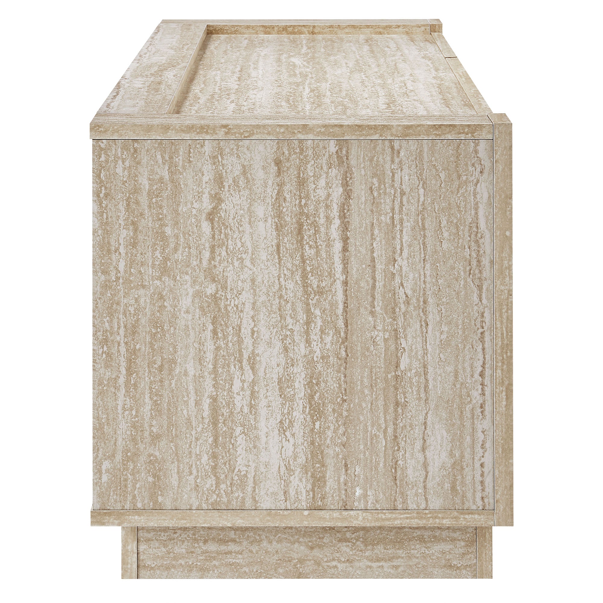 Hollis 59" Travertine TV Stand, Travertine