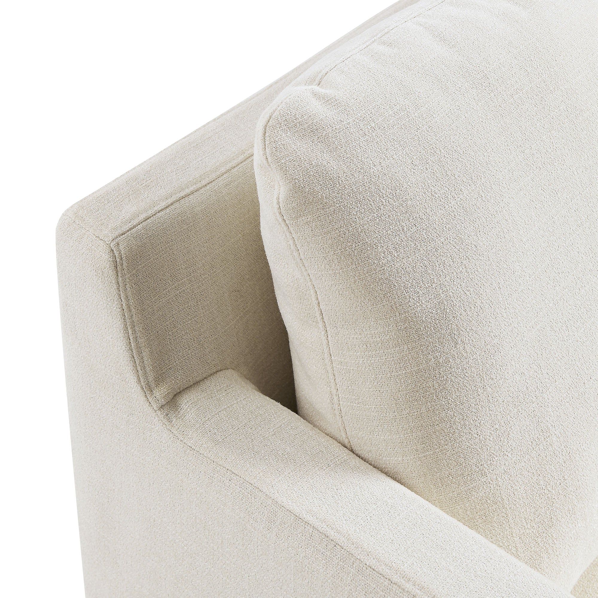 Serene Fabric Slipcovered Swivel Armchair, Salt