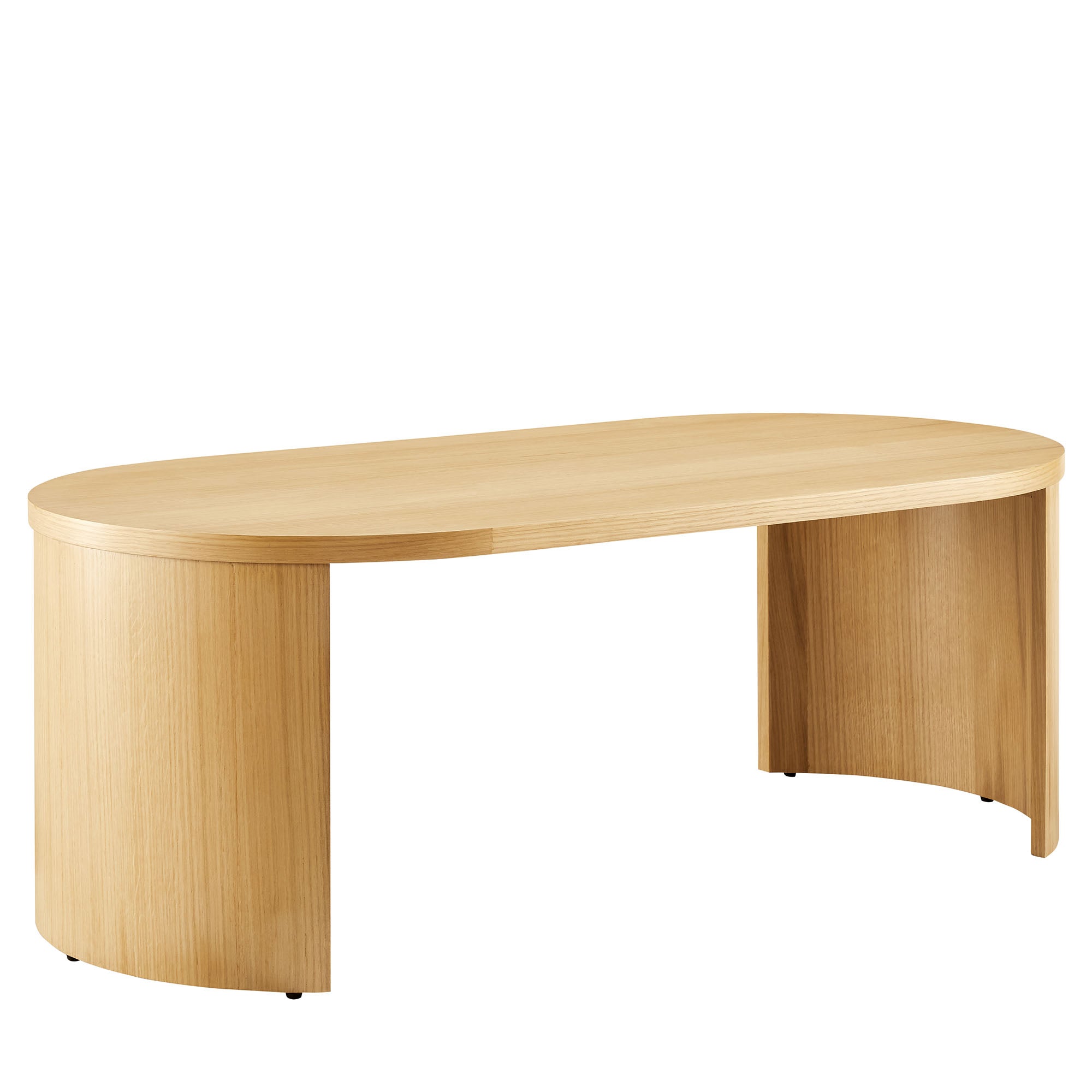 Aspect Oval Wood Coffee Table, Oak