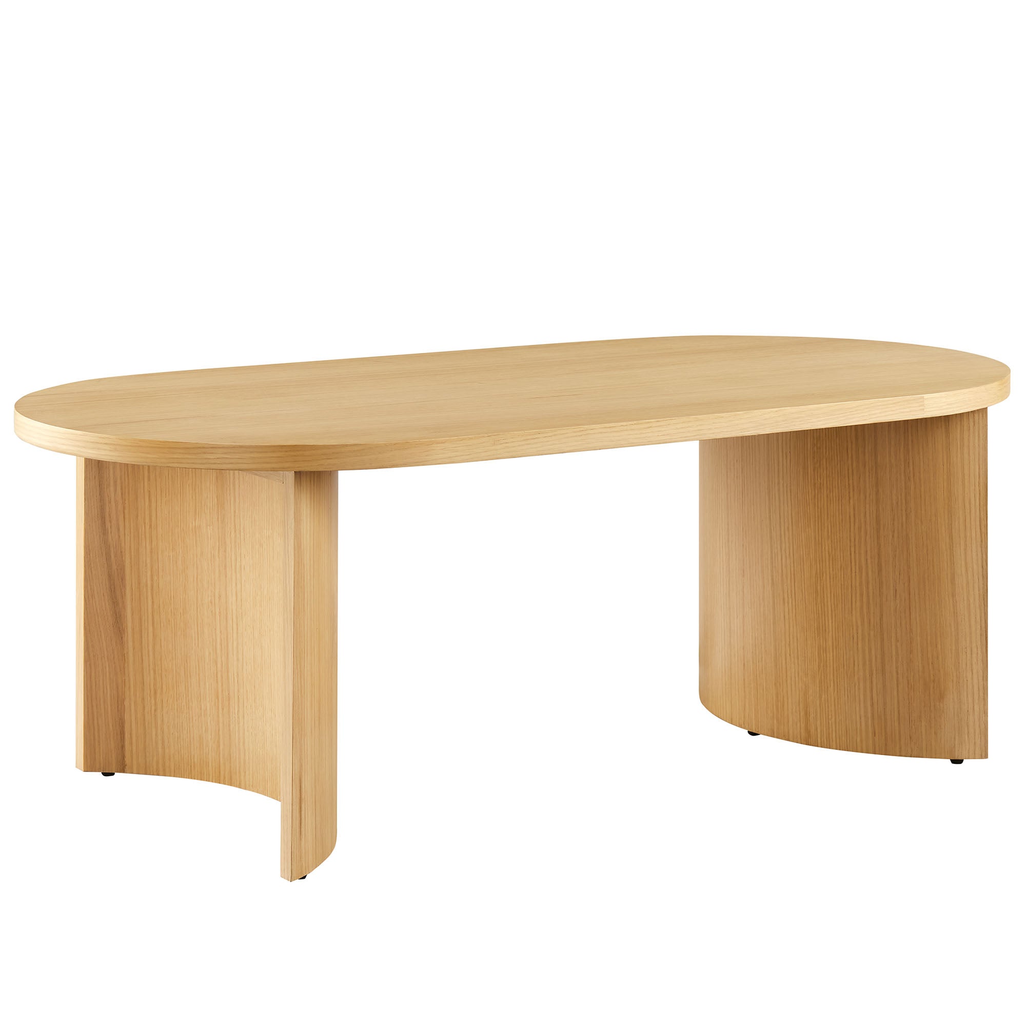 Aspect Oval Wood Coffee Table, Oak