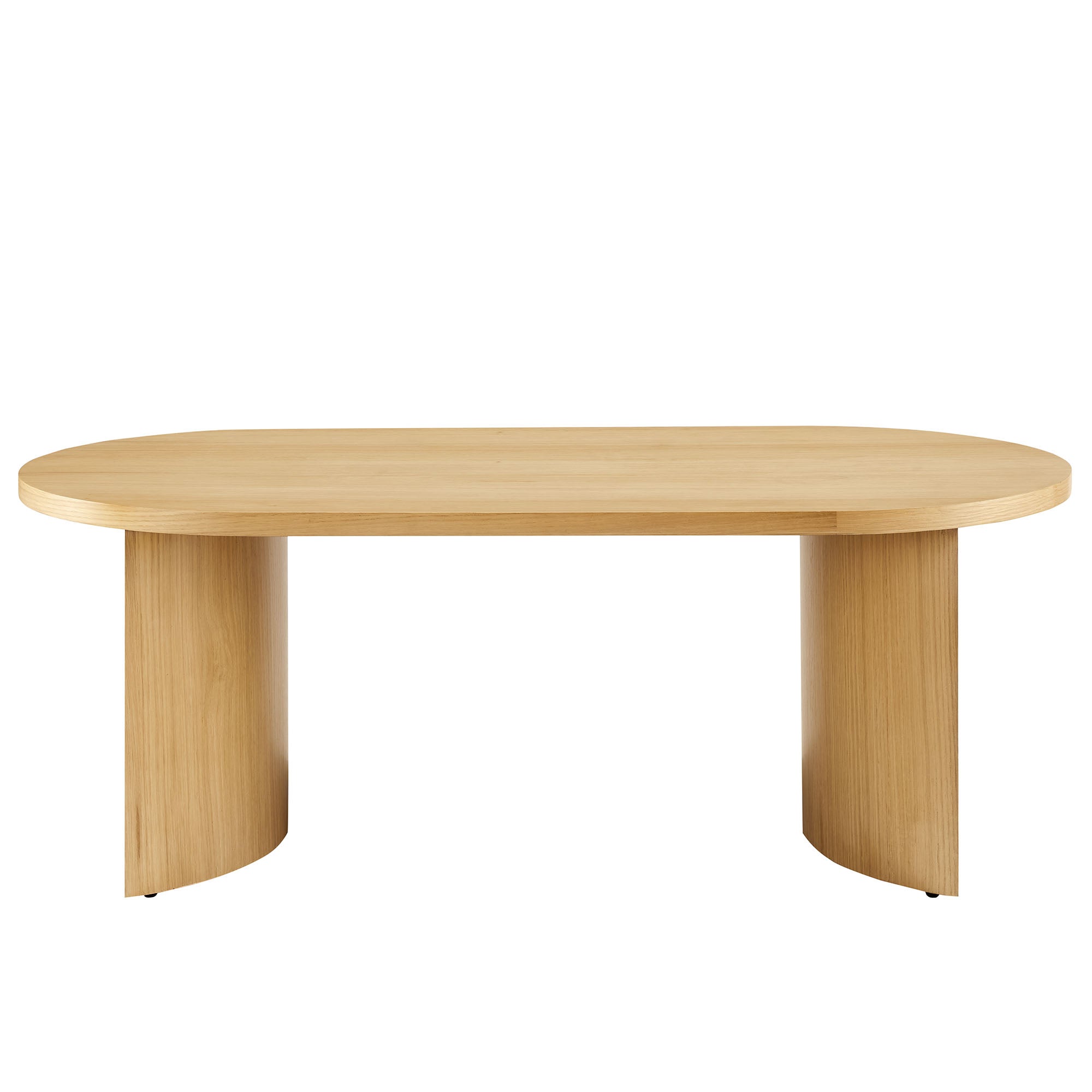 Aspect Oval Wood Coffee Table, Oak