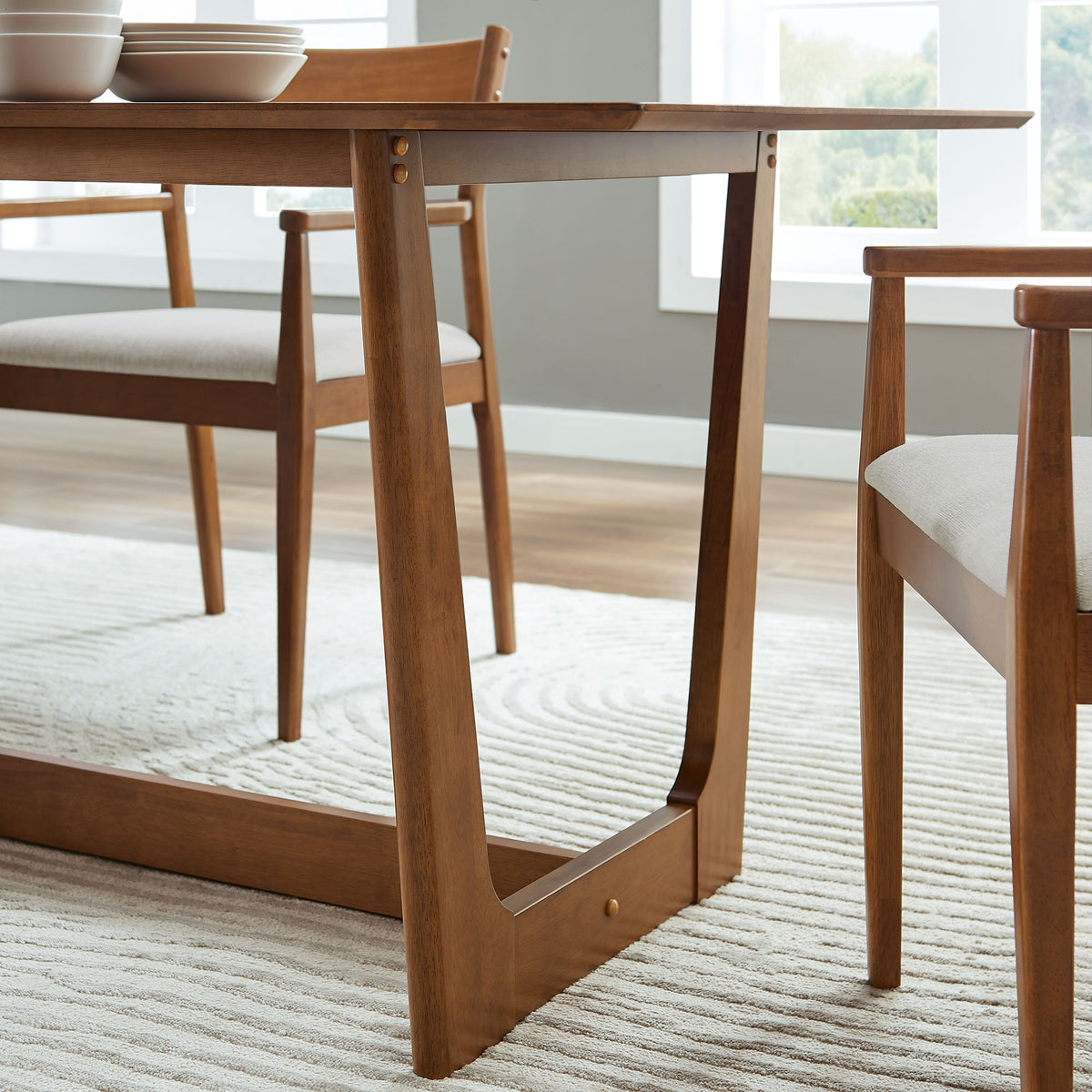 Solara 71" Rectangle Wood Dining Table, Walnut
