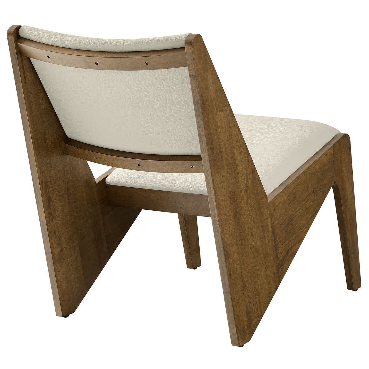 Rylina Vegan Leather Accent Chairs Set of 2, Weathered Oak Stone