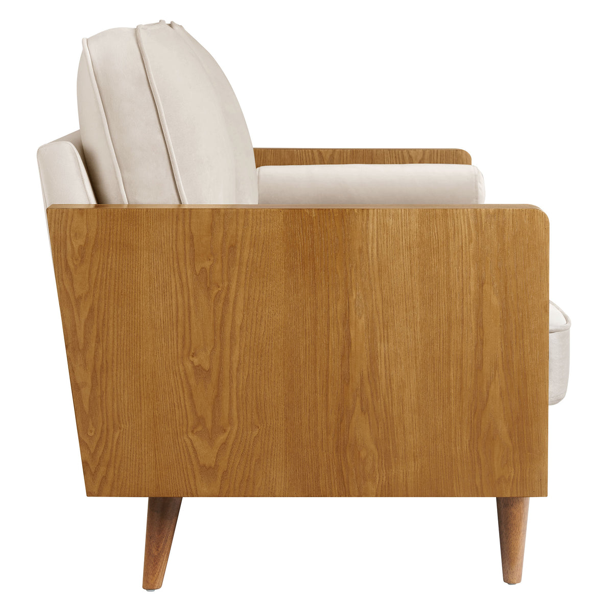 Kellan Performance Velvet Sofa, Walnut Almond