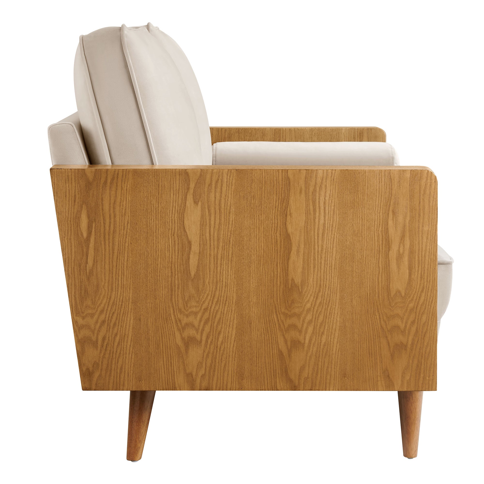 Kellan Performance Velvet Loveseat, Walnut Almond