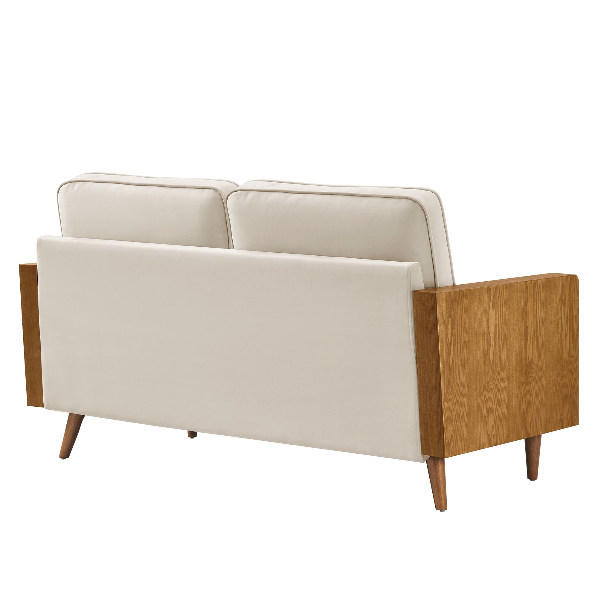Kellan Performance Velvet Loveseat, Walnut Almond