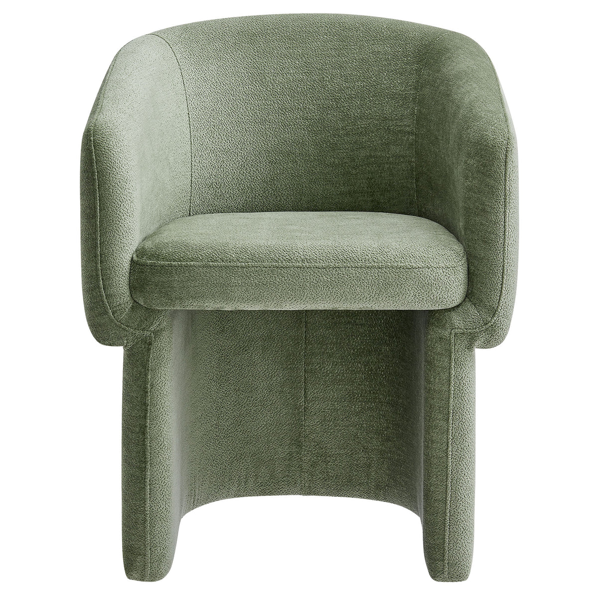 Verity Barrel Back Chenille Dining Armchair, Sage