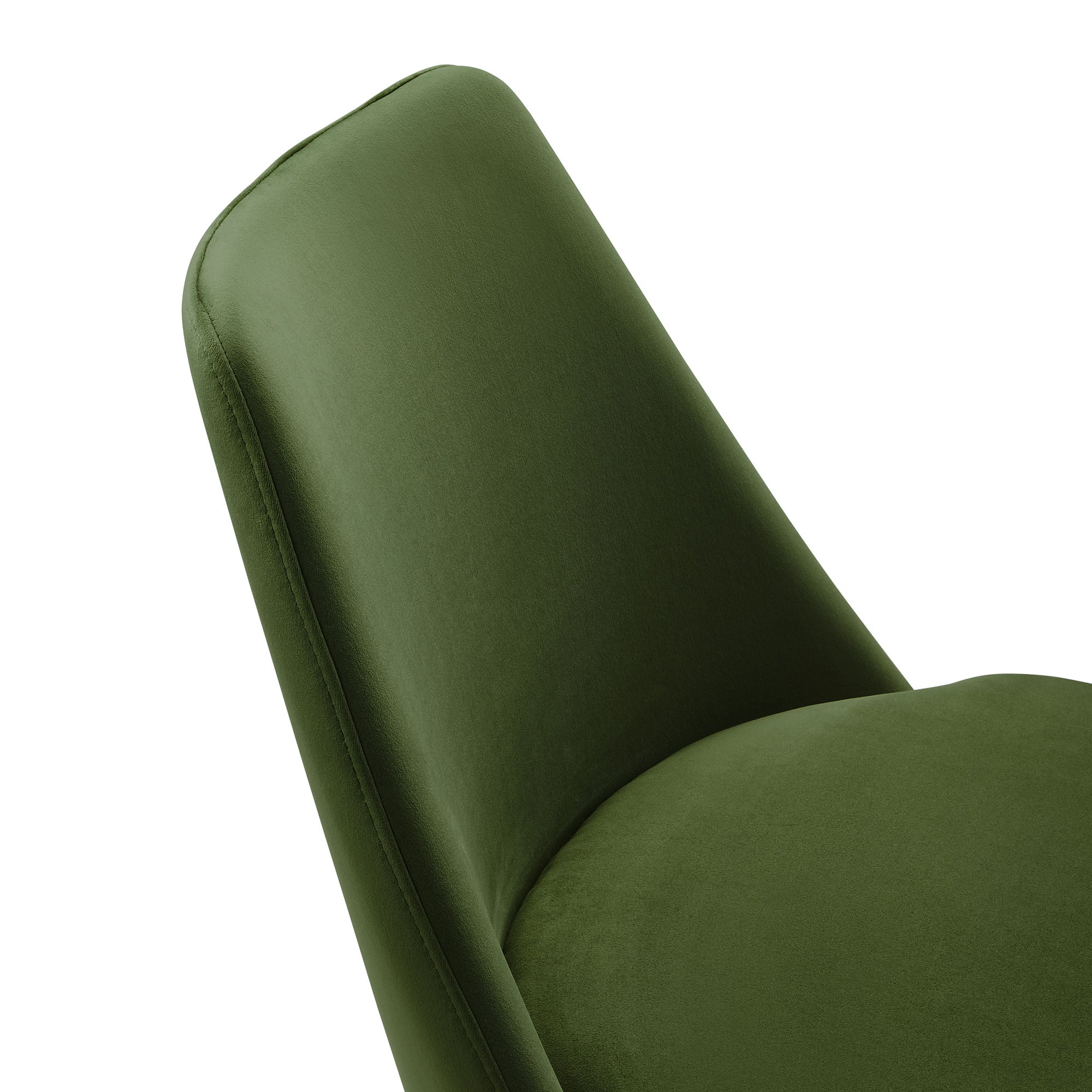 Lippa Swivel Dining Performance Velvet Side Chair, White Moss Green