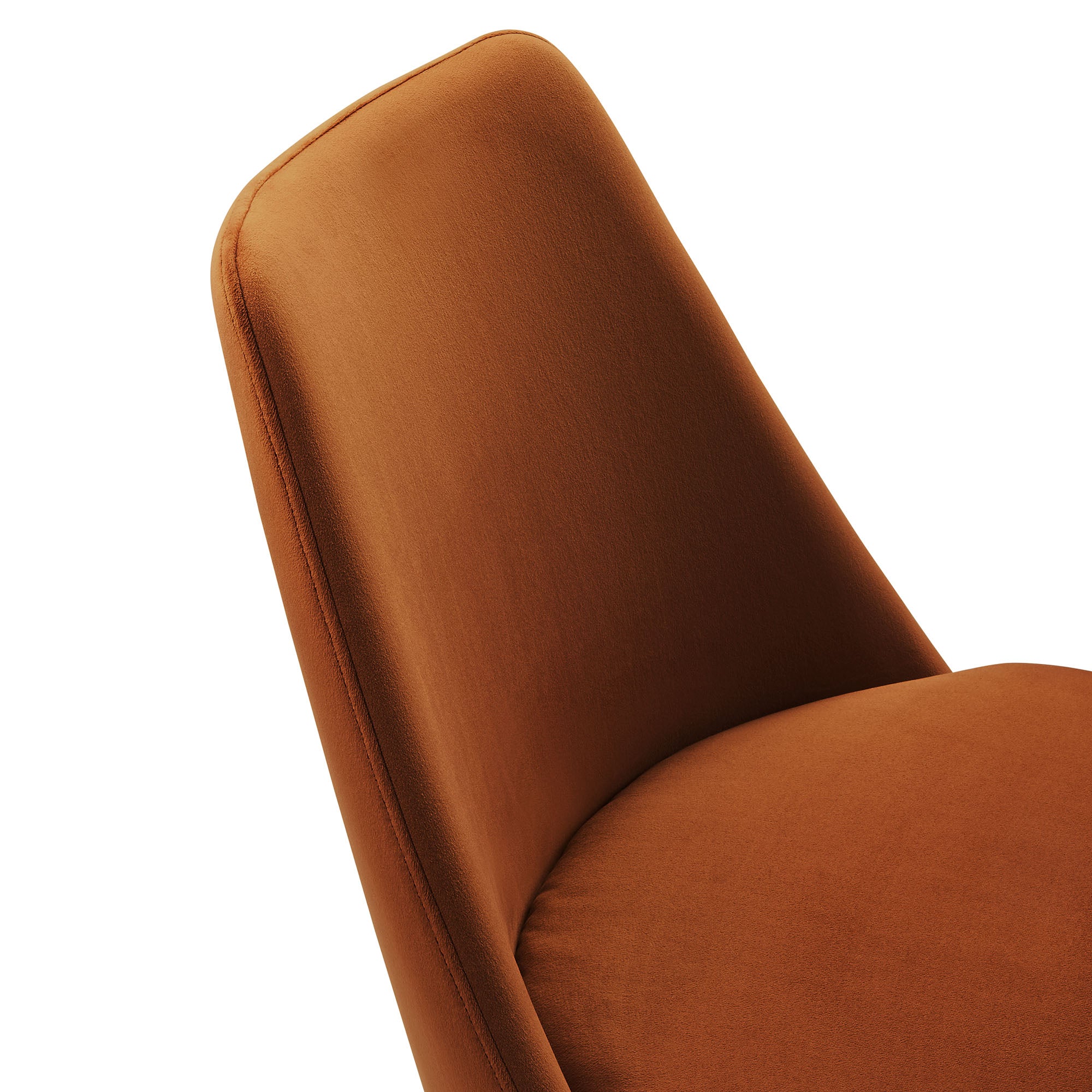 Lippa Swivel Dining Performance Velvet Side Chair, White Rust