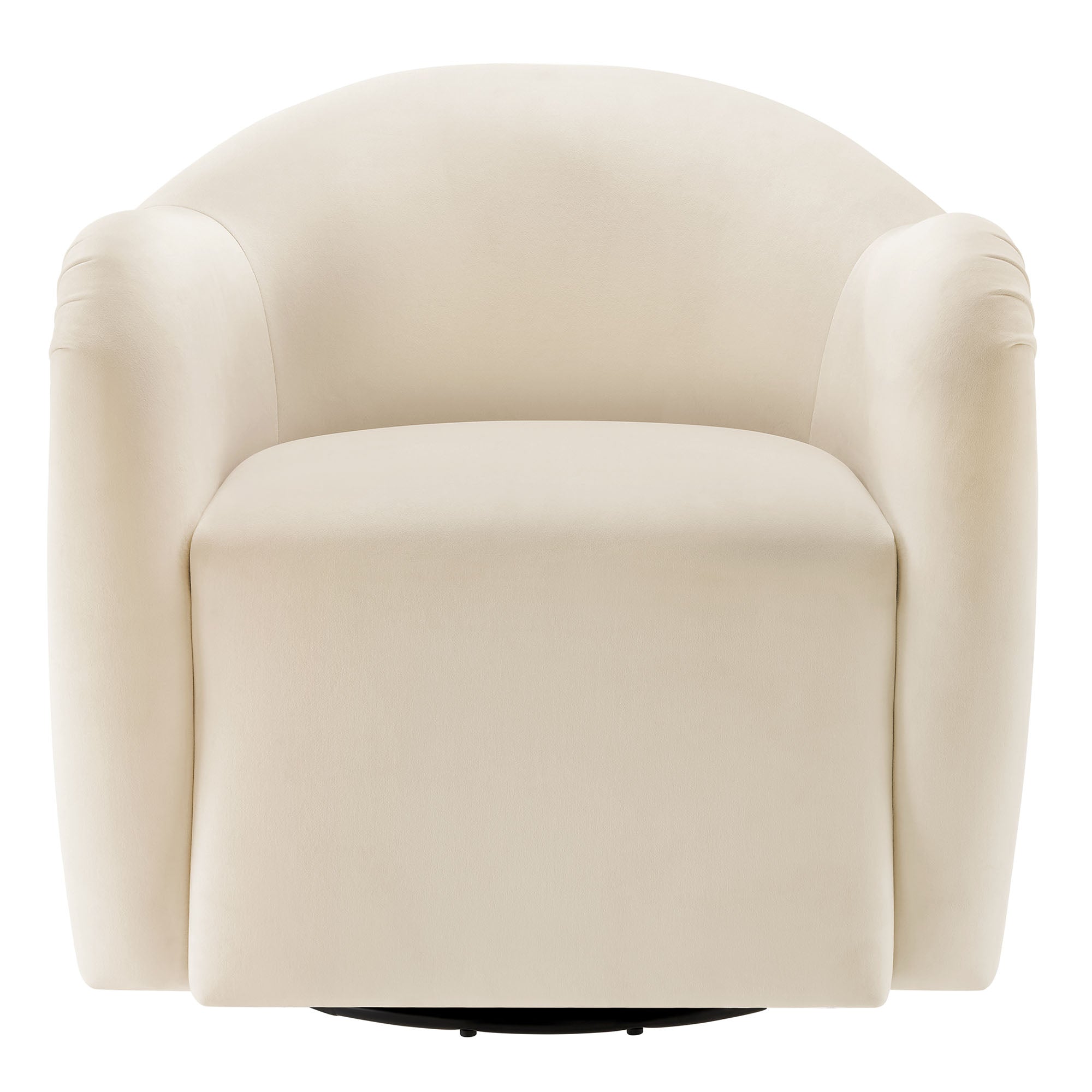 Compose Performance Velvet Swivel Armchair, Alabaster