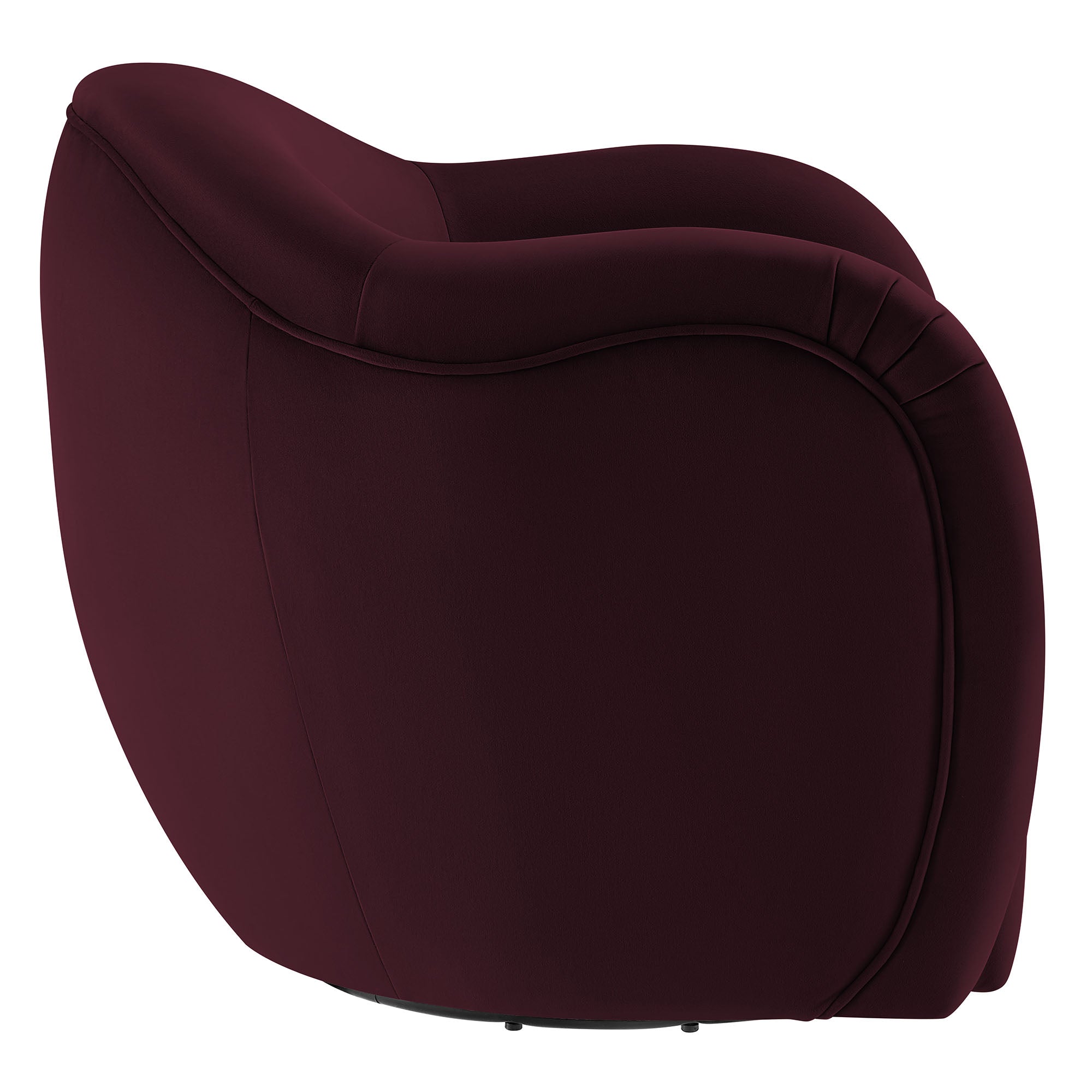 Compose Performance Velvet Swivel Armchair, Mulberry