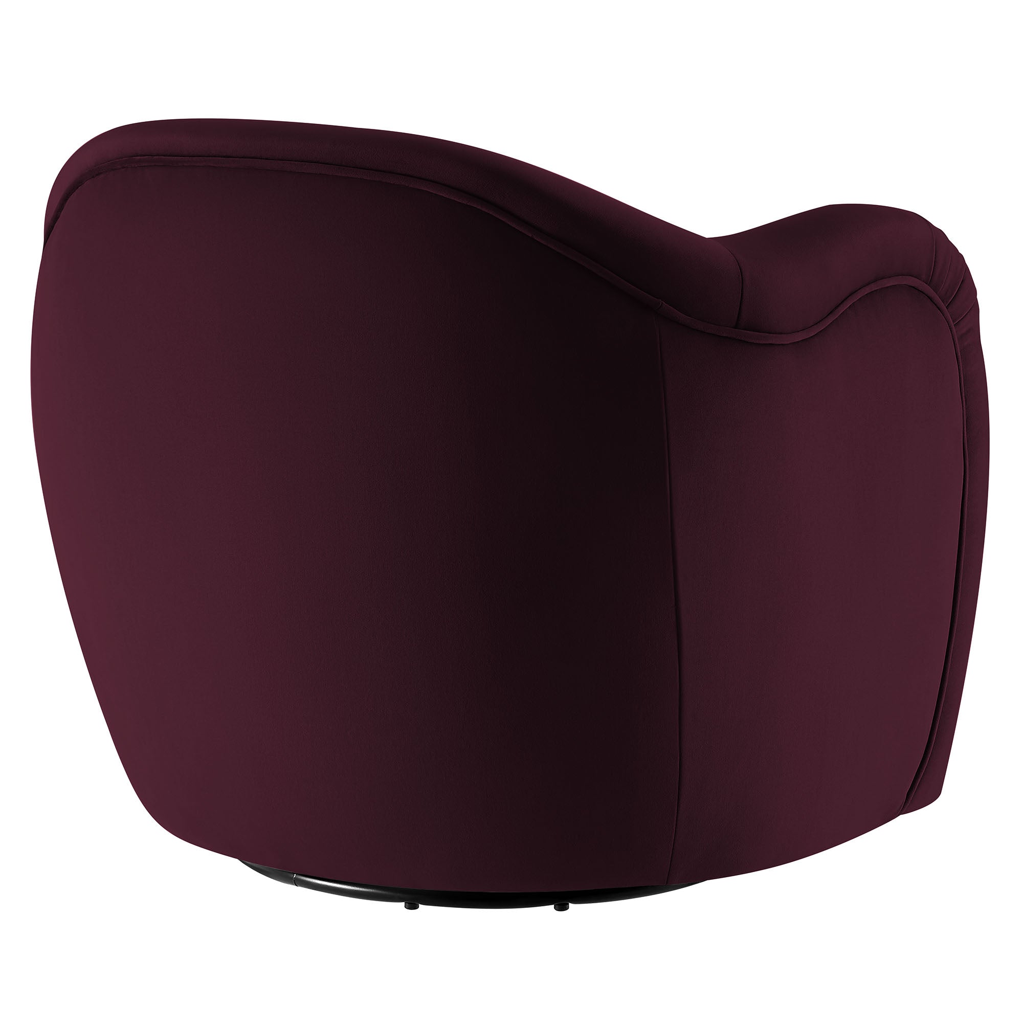 Compose Performance Velvet Swivel Armchair, Mulberry