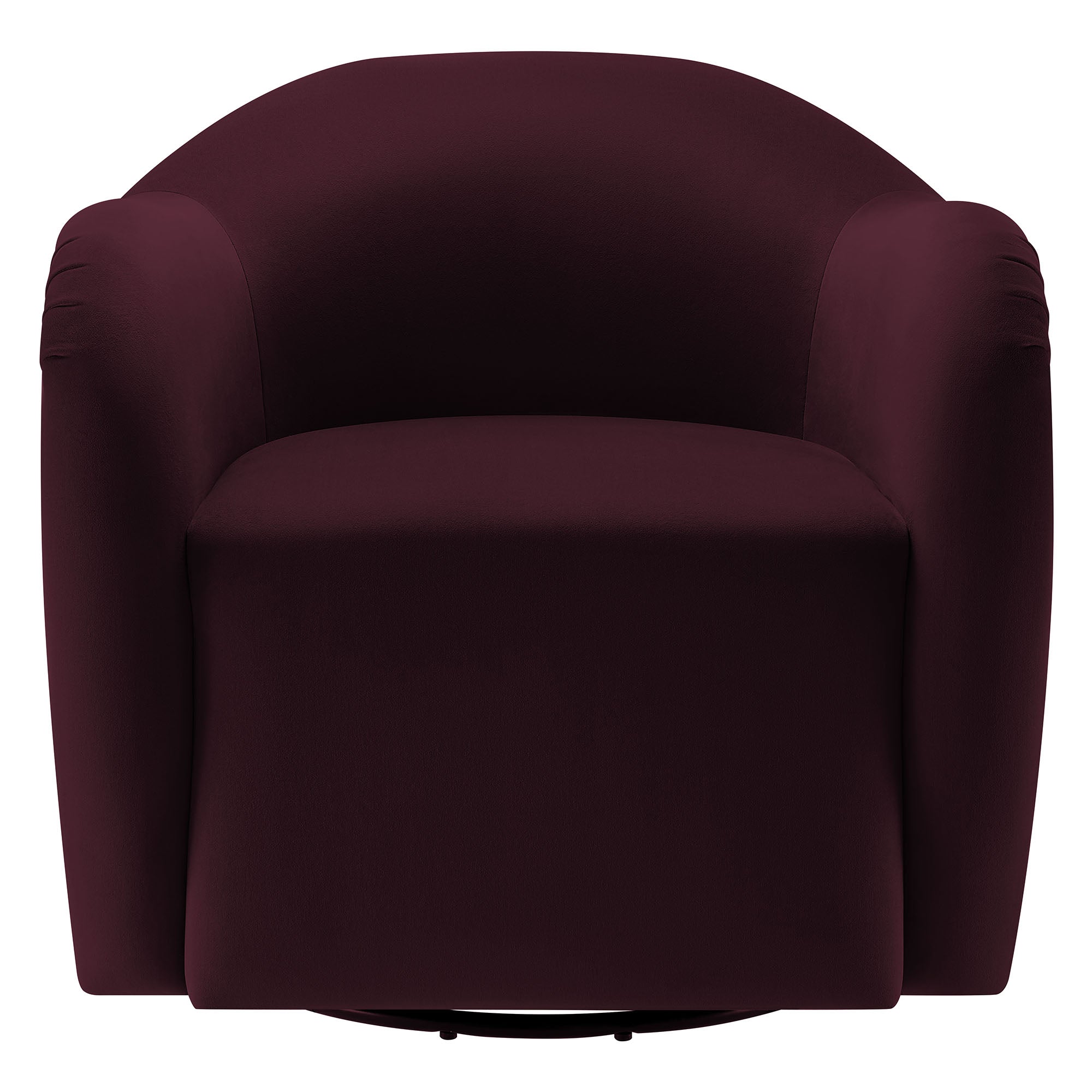 Compose Performance Velvet Swivel Armchair, Mulberry