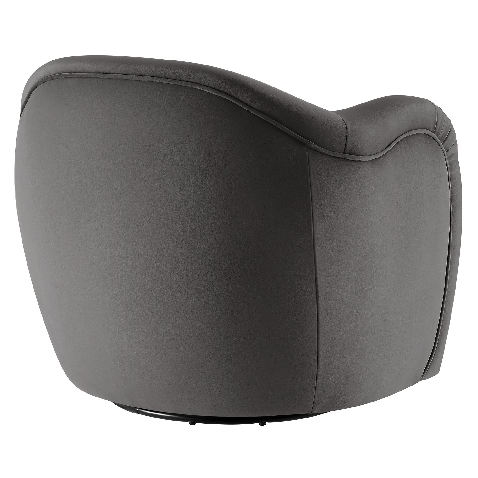 Compose Performance Velvet Swivel Armchair, Storm Gray