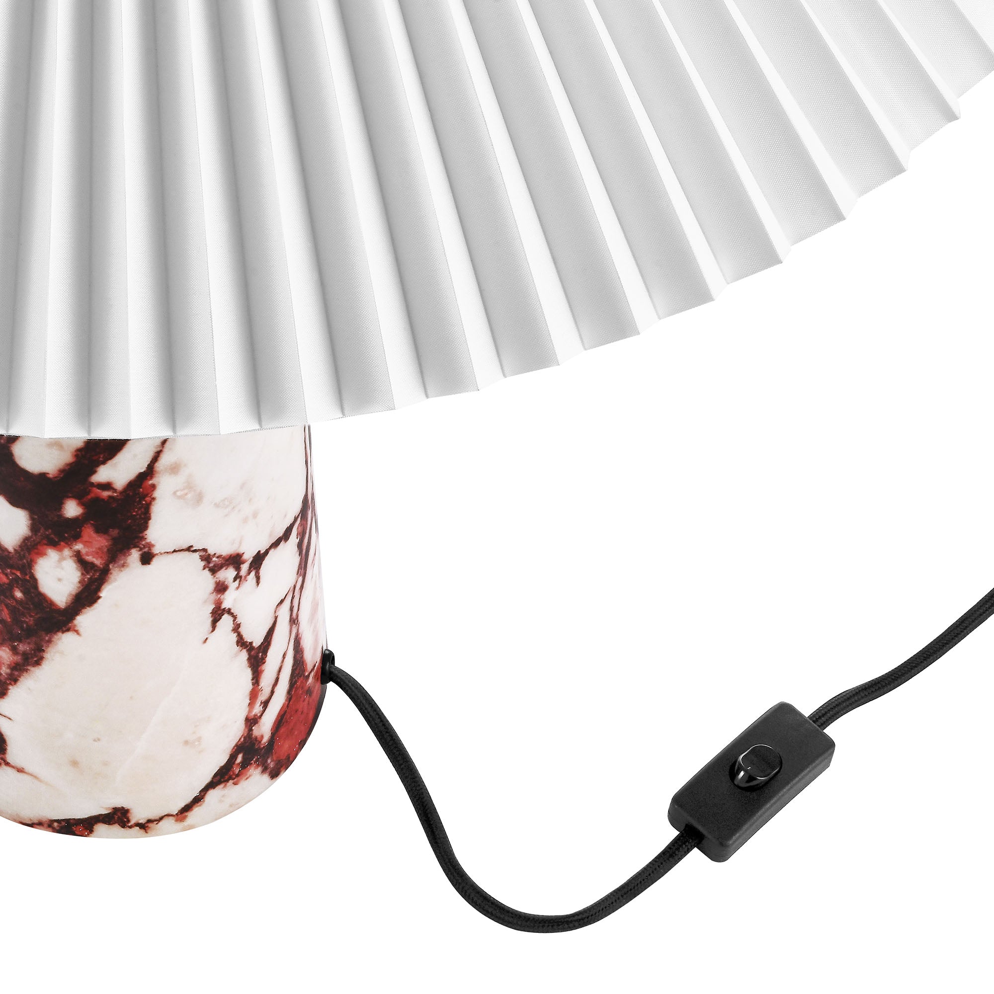 Nera Marble Table Lamp, Red