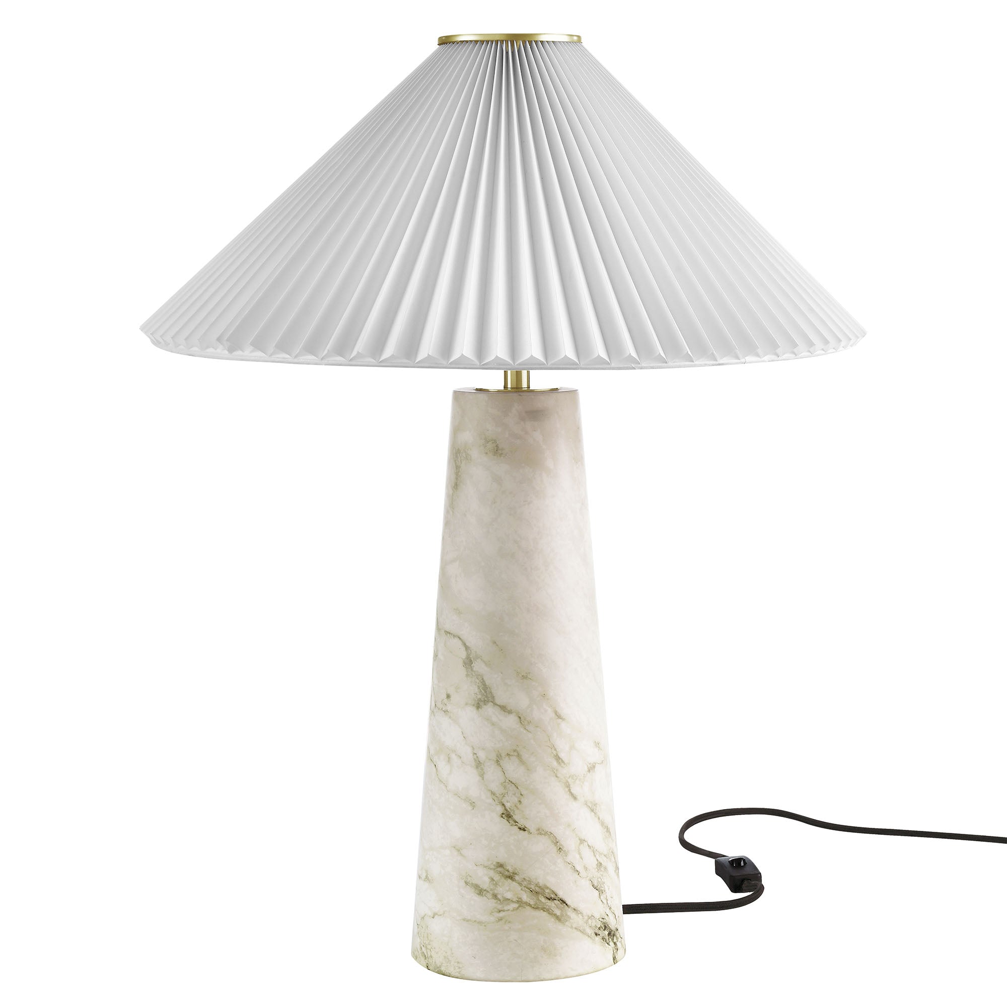 Nera Marble Table Lamp, White