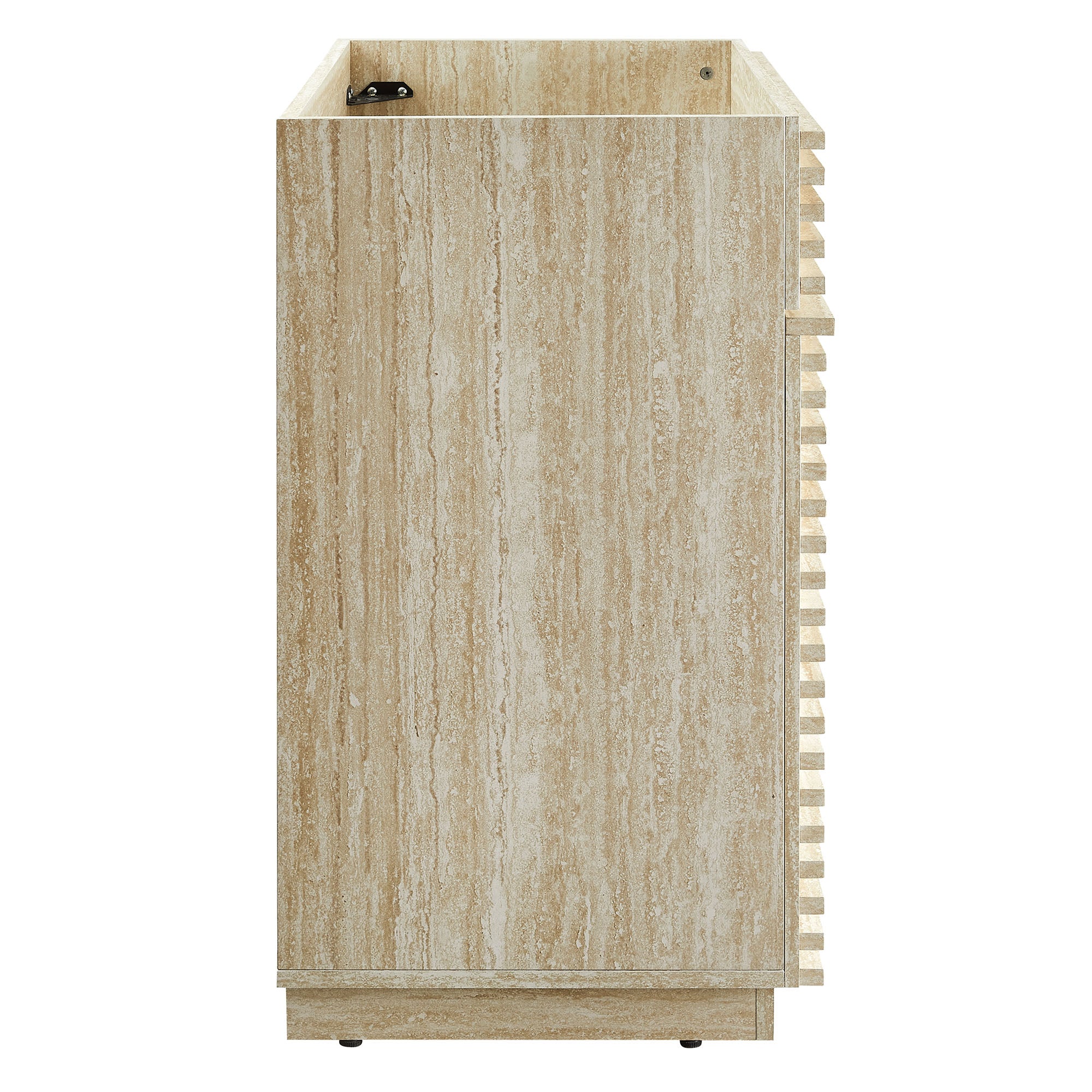 Render 30" Faux Travertine Bathroom Vanity Cabinet (Sink Not Included), Travertine