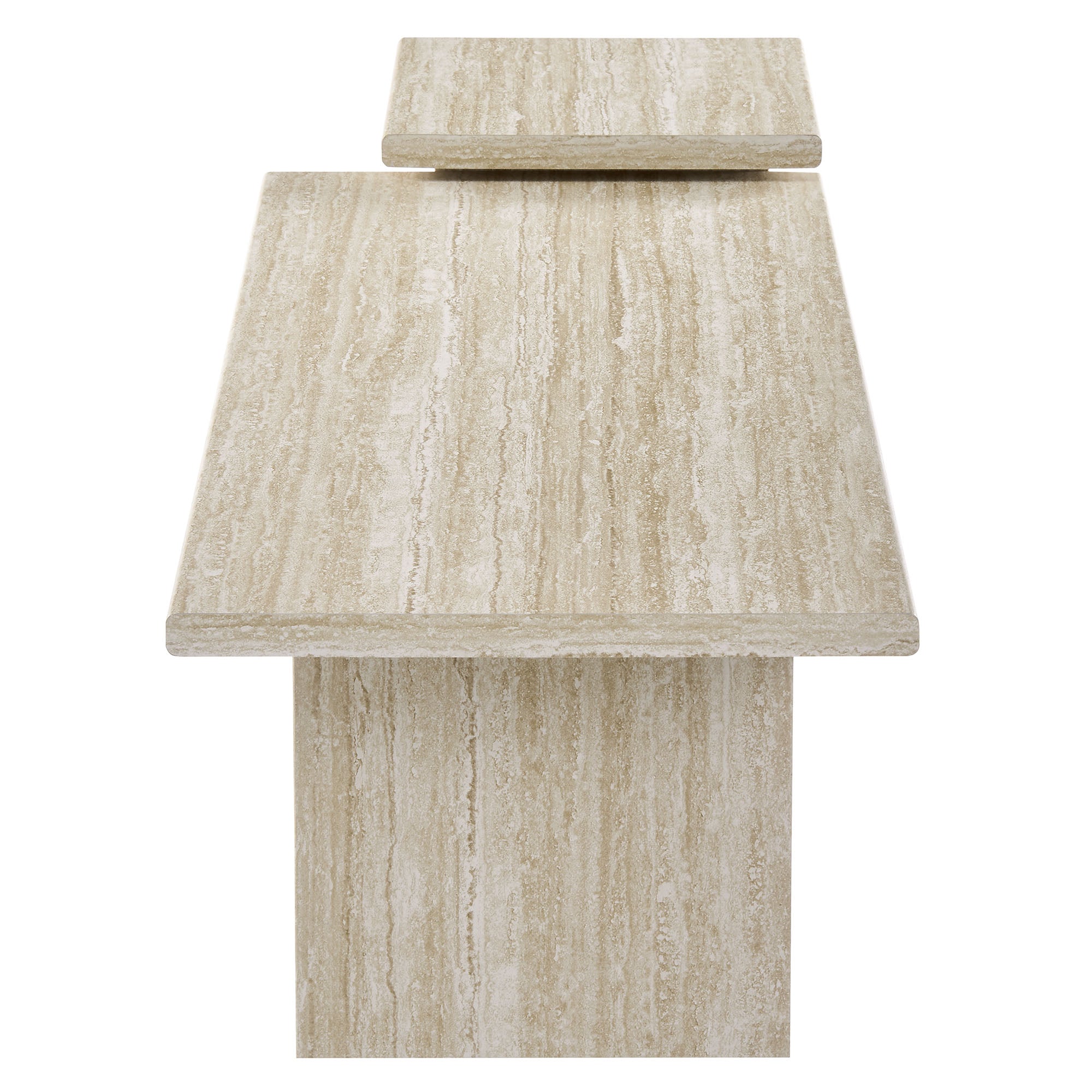 Render Nesting Coffee Tables Set of 2, Travertine