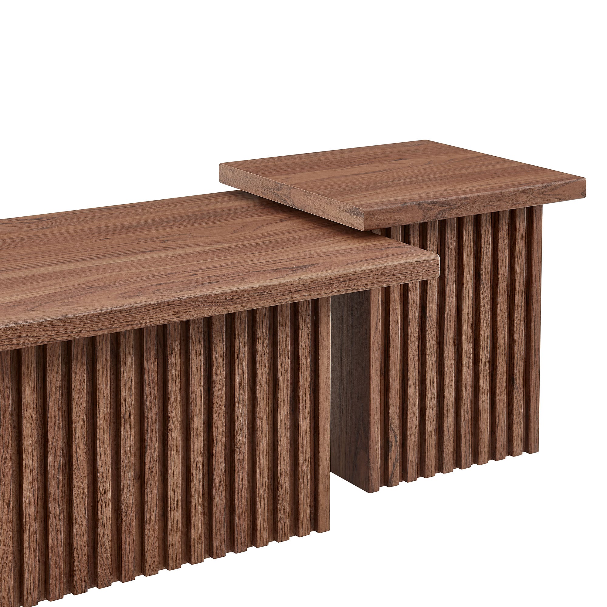 Render Nesting Coffee Tables Set of 2, Walnut