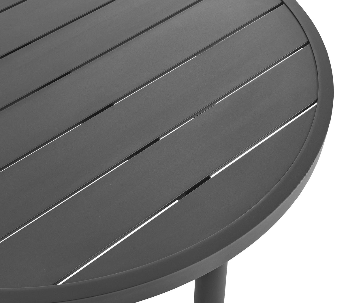 Terrace 35" Outdoor Patio Aluminum Round Coffee Table, Graphite