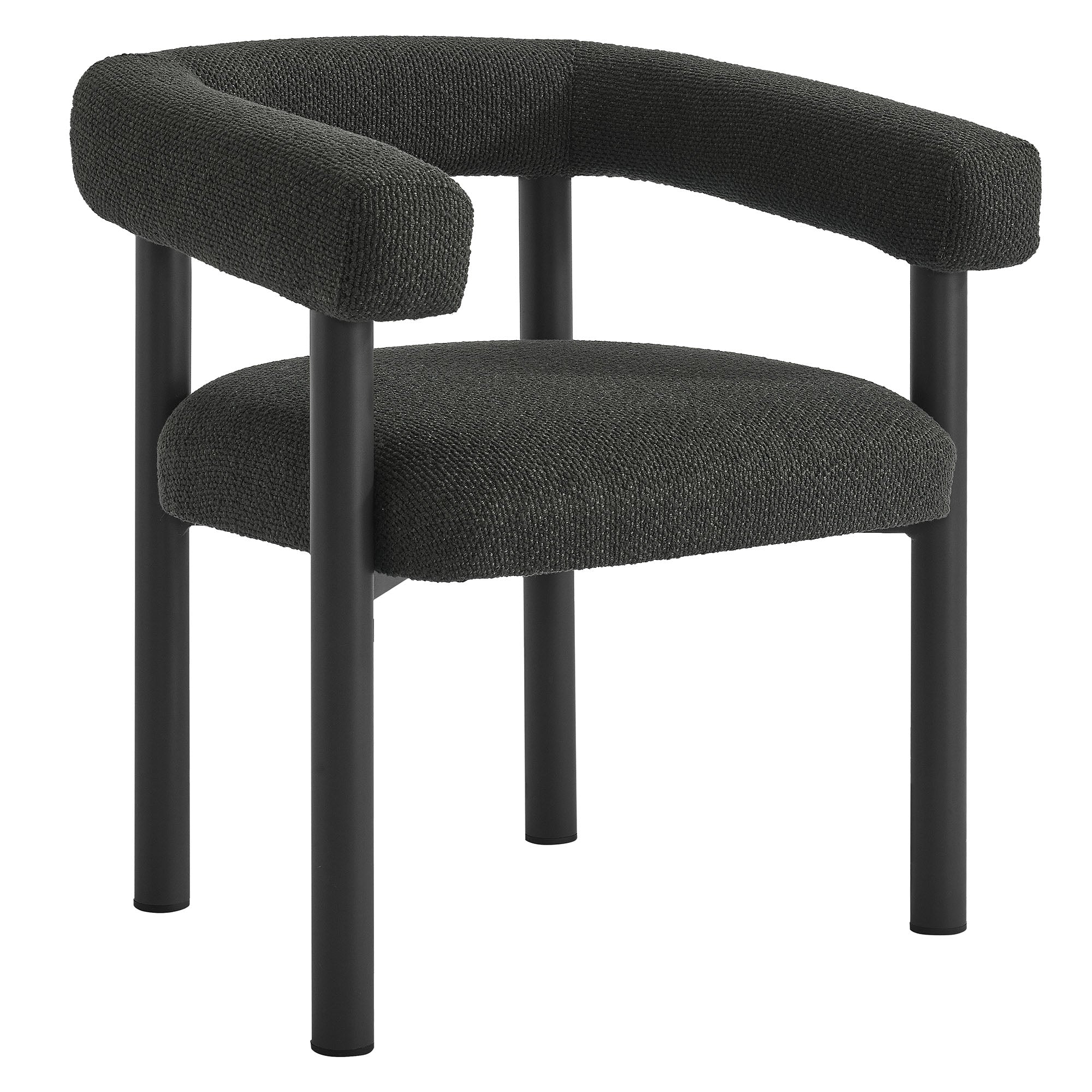Nautica Outdoor Patio Aluminum Dining Armchairs Set of 2, Charcoal Graphite