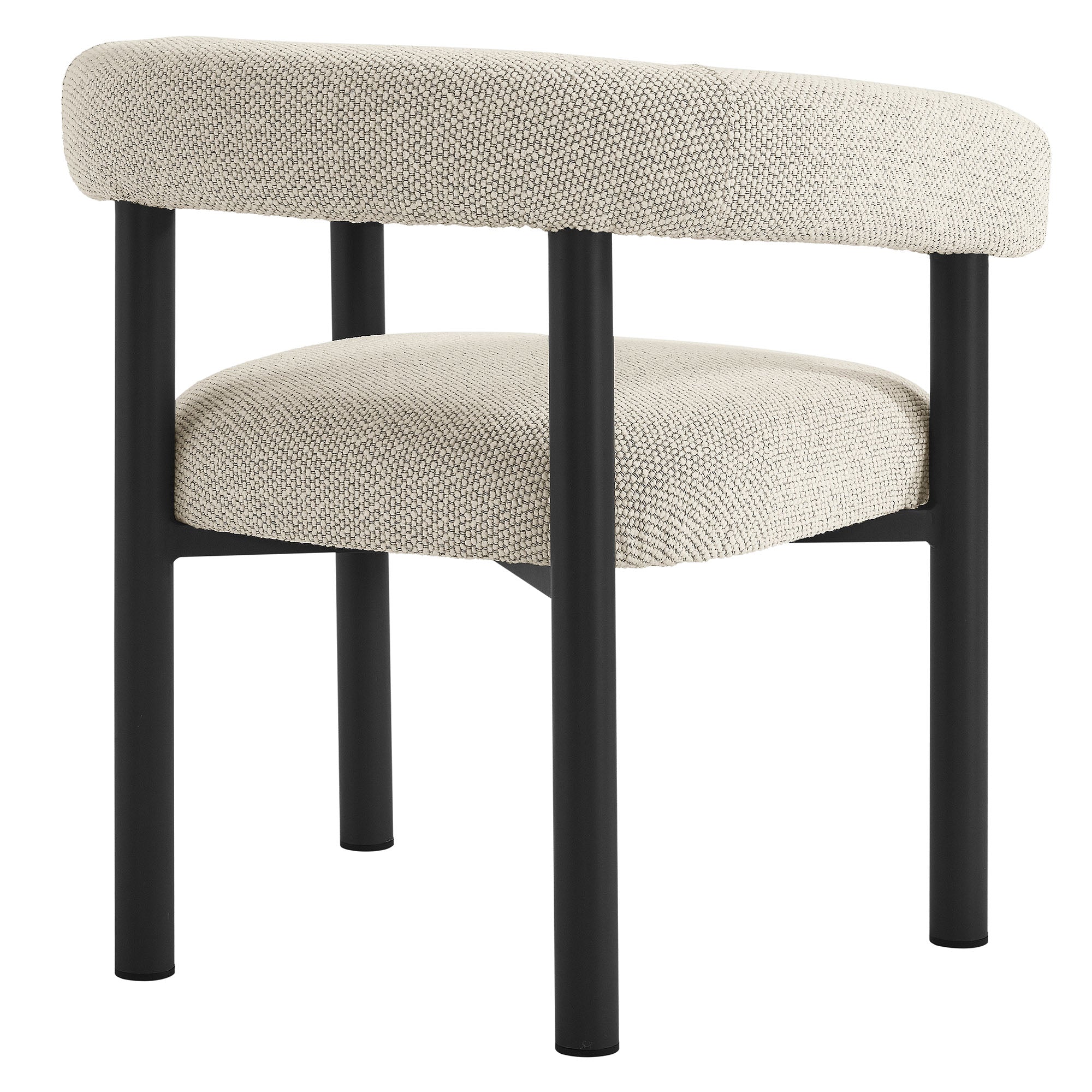 Nautica Outdoor Patio Aluminum Dining Armchairs Set of 2, Ivory Graphite