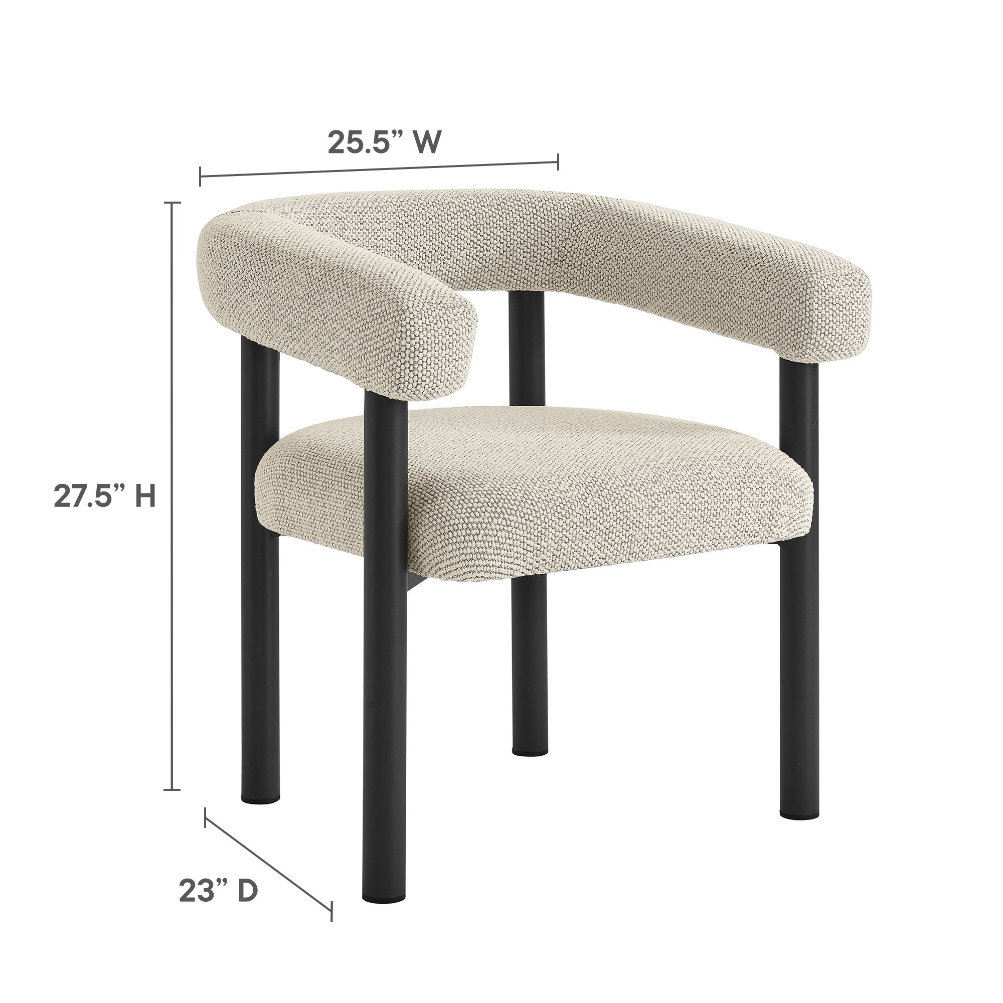 Nautica 7-Piece Rectangular Outdoor Patio Aluminum Dining Table and Chairs Set, Ivory Graphite