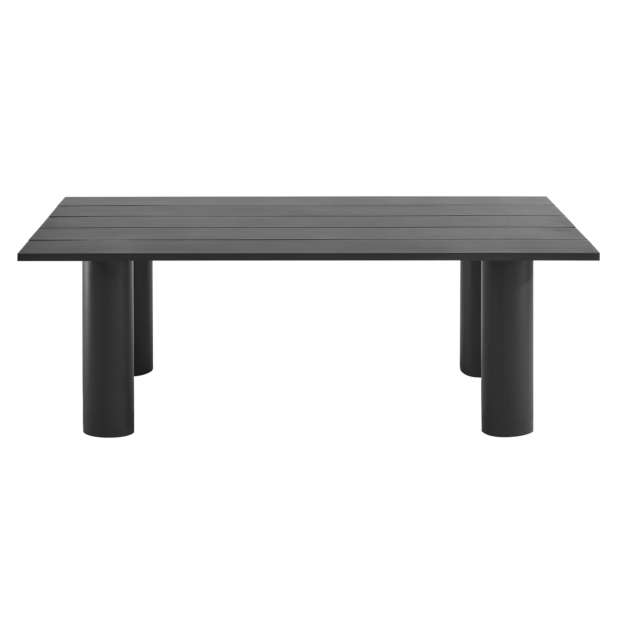 Nautica Outdoor Patio 87" Rectangular Aluminum Dining Table, Graphite