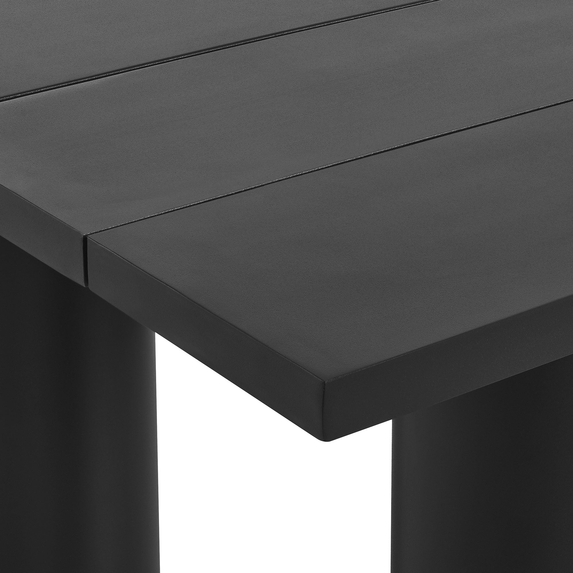 Nautica Outdoor Patio 87" Rectangular Aluminum Dining Table, Graphite