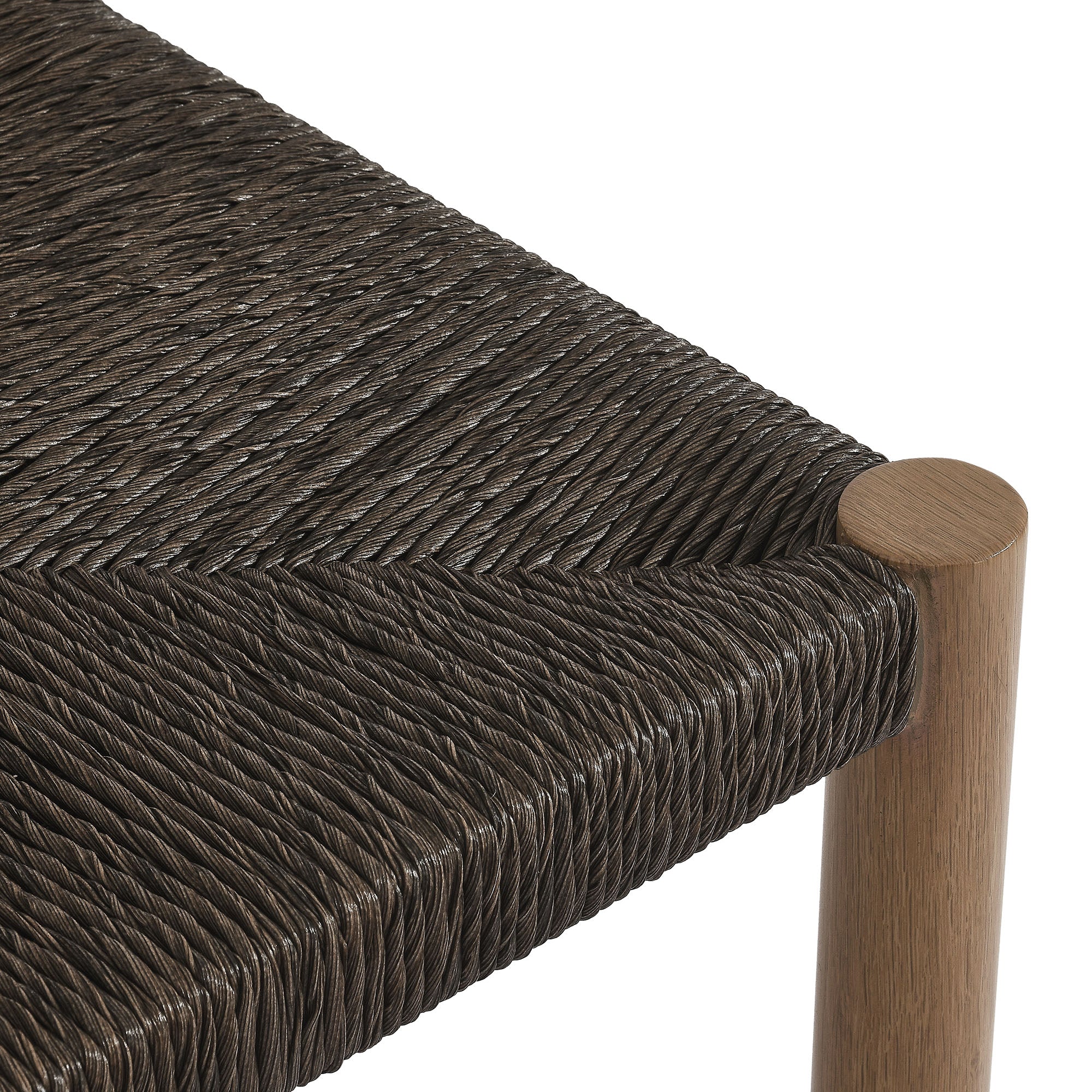 Parkland Outdoor Patio Rattan and Aluminum Counter Stools Set of 2, Walnut