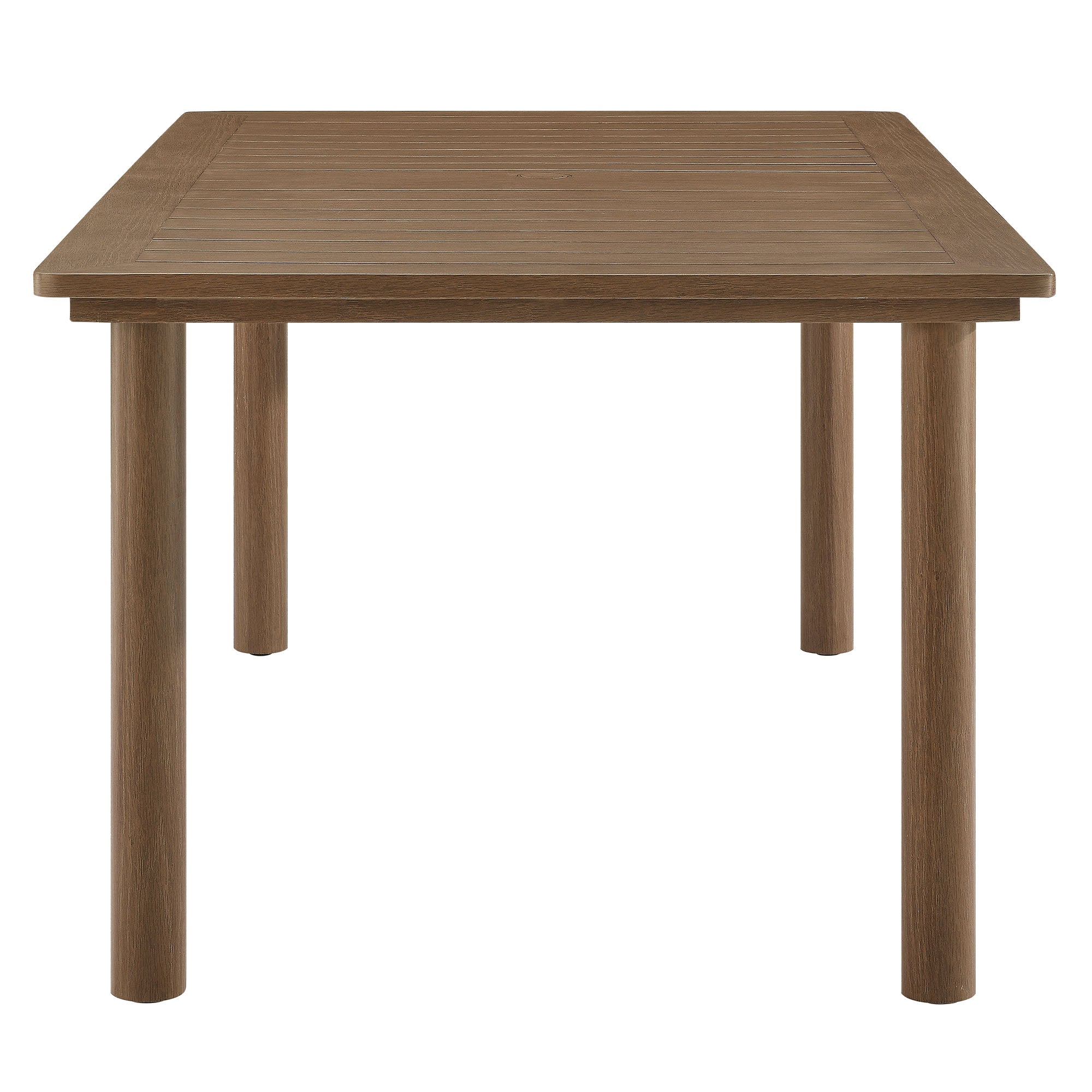 Parkland 76" Outdoor Patio Aluminum Dining Table, Walnut
