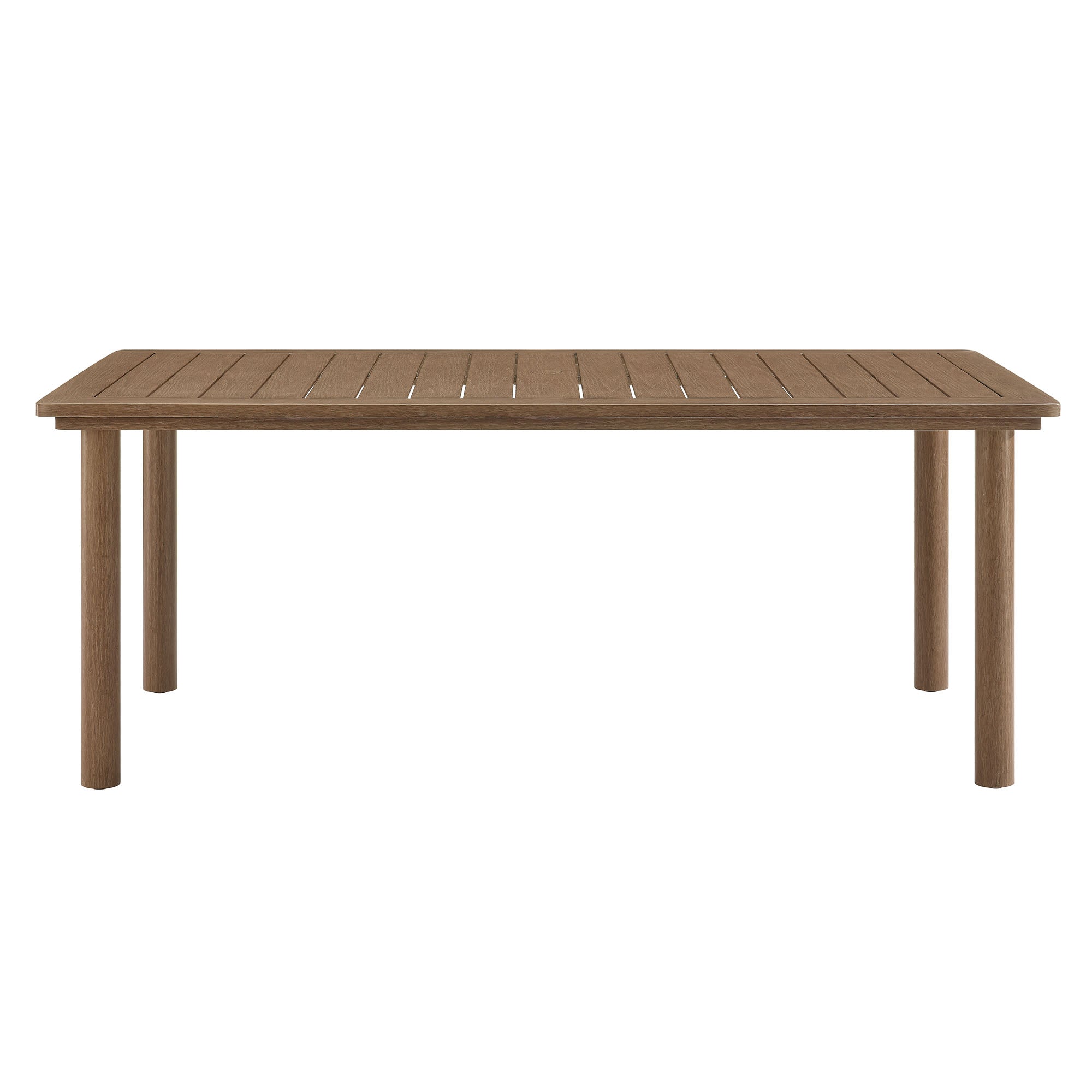 Parkland 76" Outdoor Patio Aluminum Dining Table, Walnut