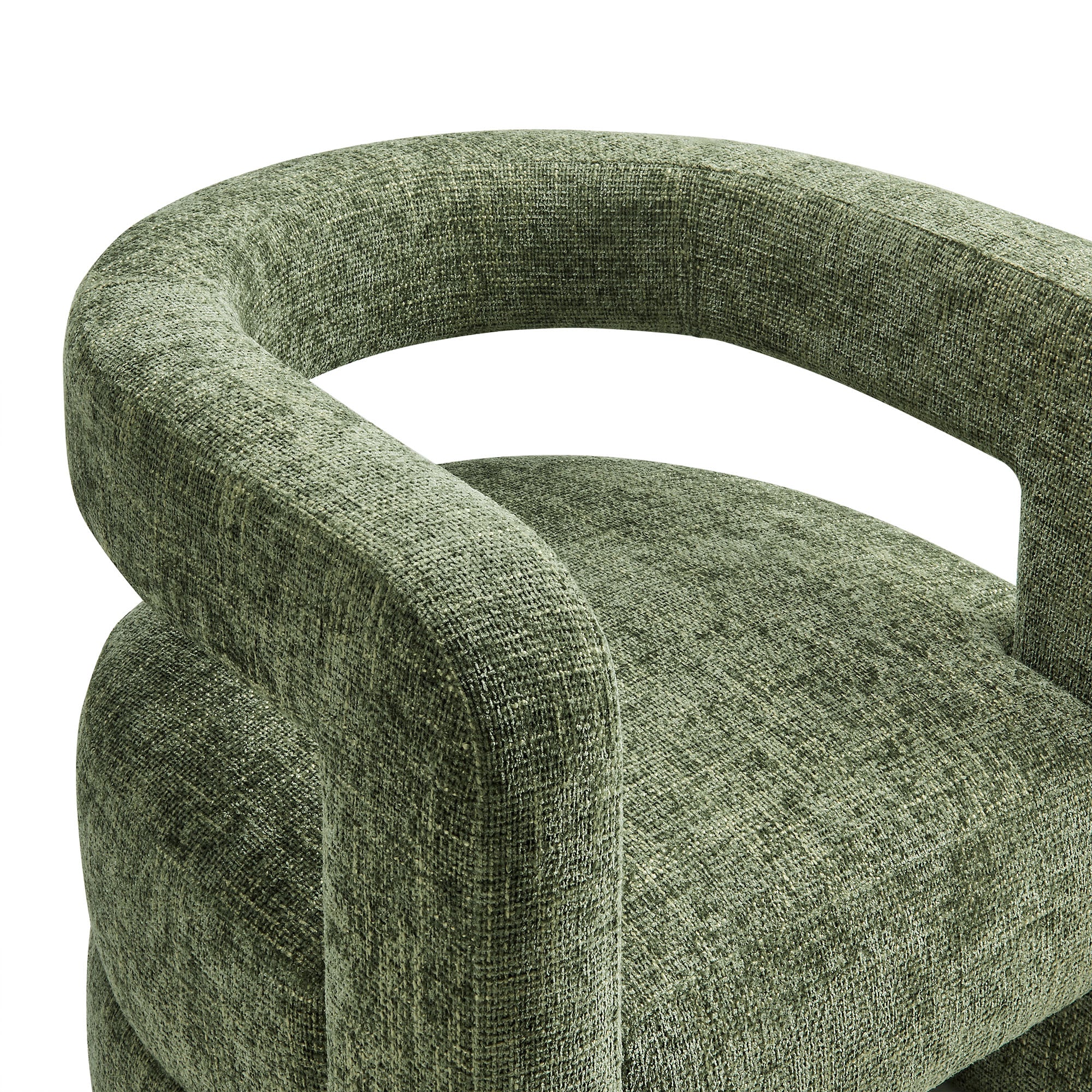 Jaylin Upholstered Chenille Accent Chair, Basil