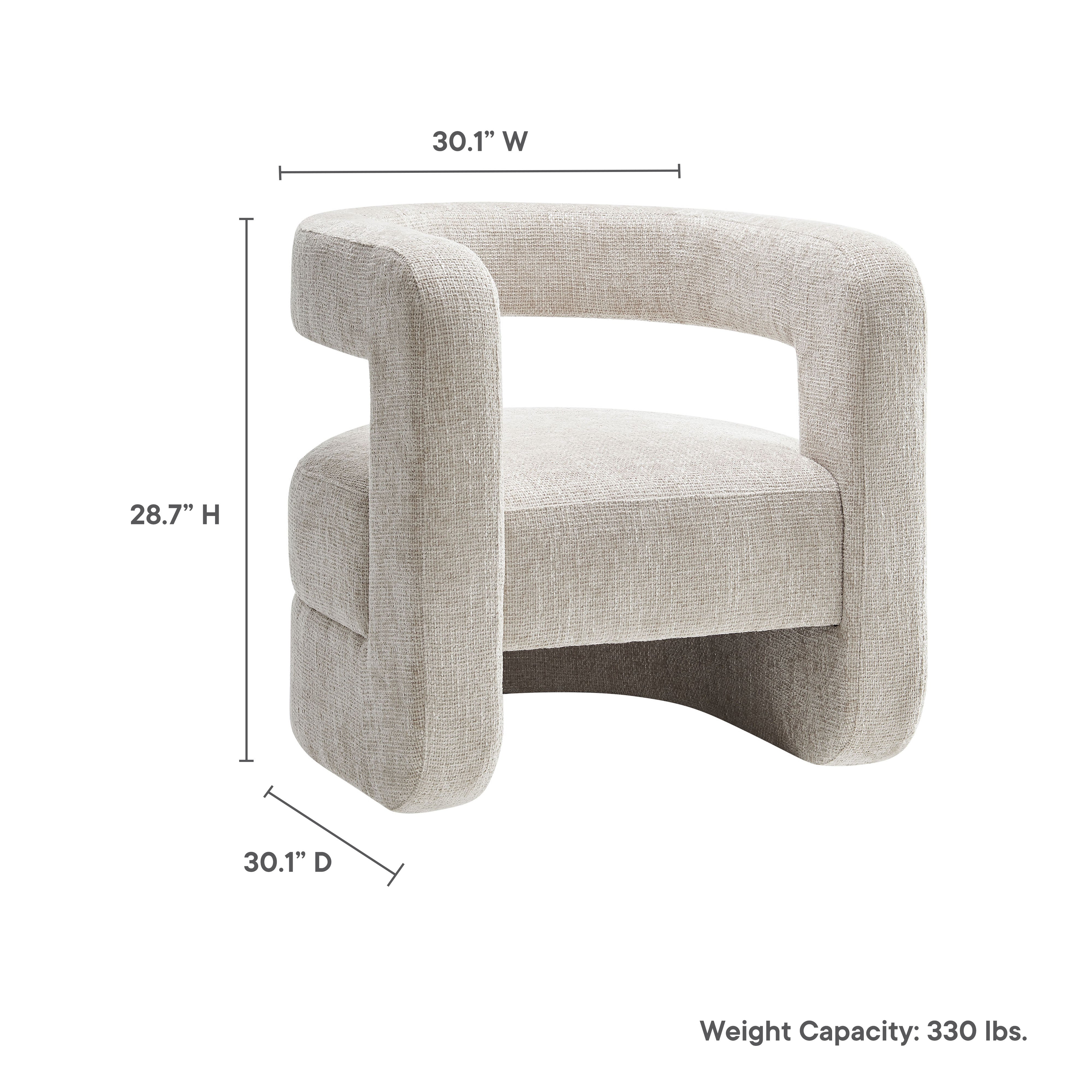 Jaylin Upholstered Chenille Accent Chair, Dove Gray