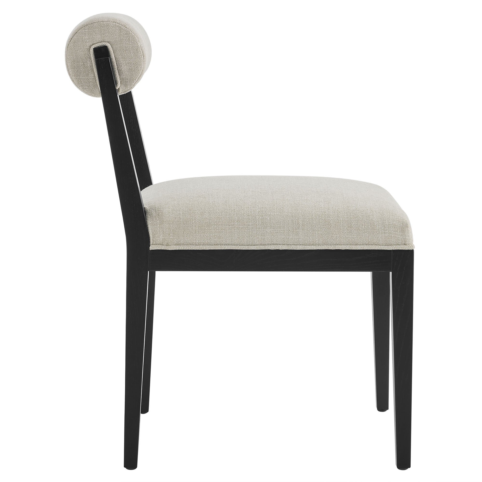 Kai Fabric Dining Chair, Linen Black