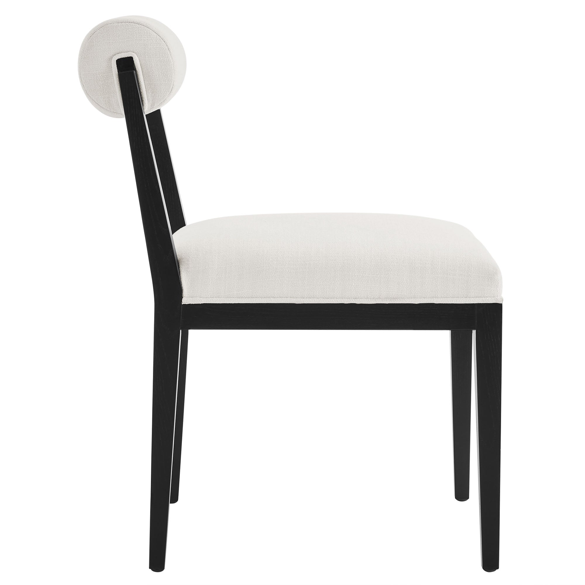 Kai Fabric Dining Chair, Salt Black