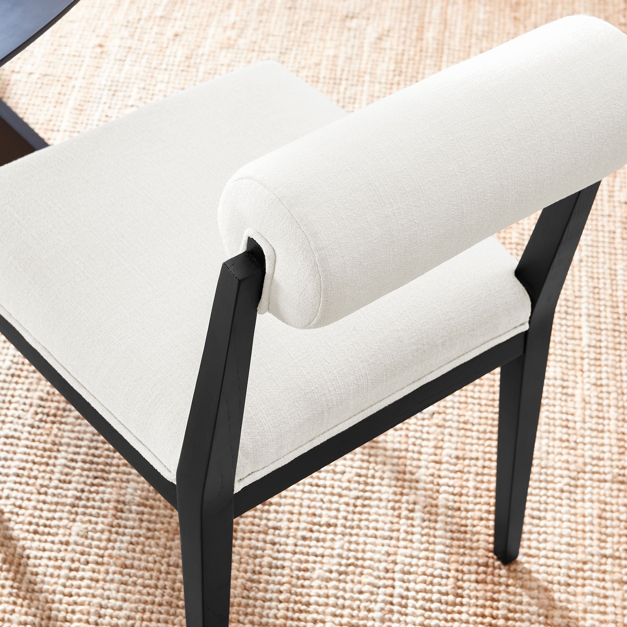 Kai Fabric Dining Chair, Salt Black
