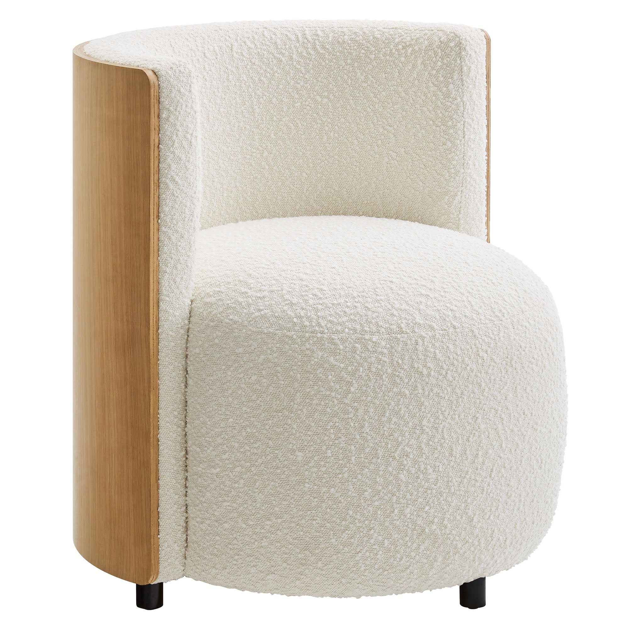 Solis Boucle Accent Chair, Natural Ivory