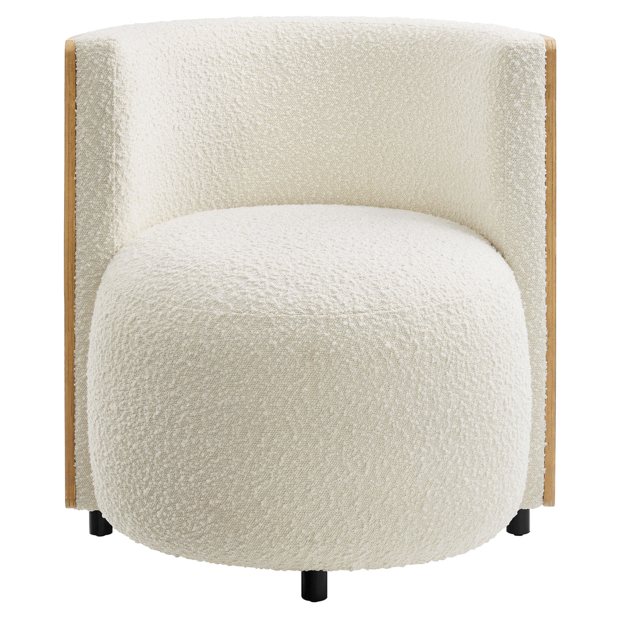 Solis Boucle Accent Chair, Natural Ivory