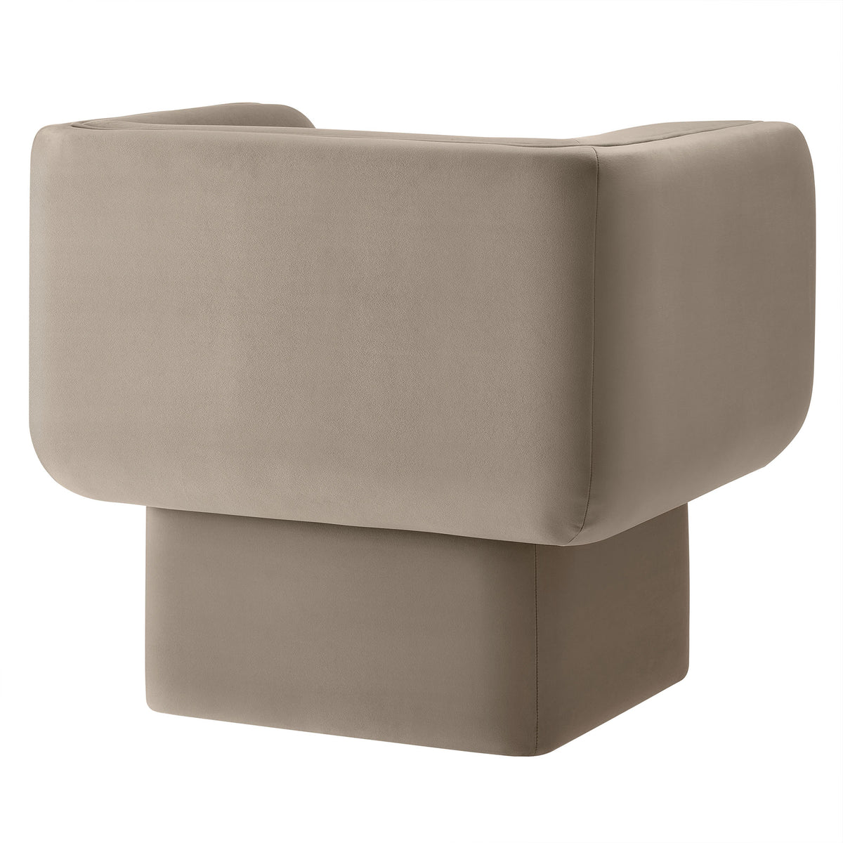 Tate Performance Velvet Accent Chair, Taupe