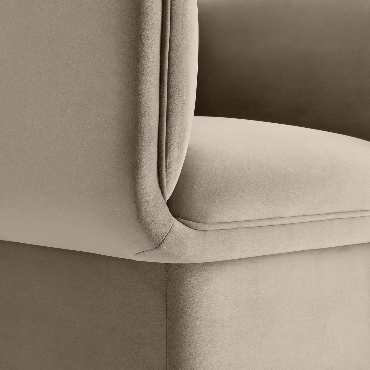 Tate Performance Velvet Accent Chair, Taupe