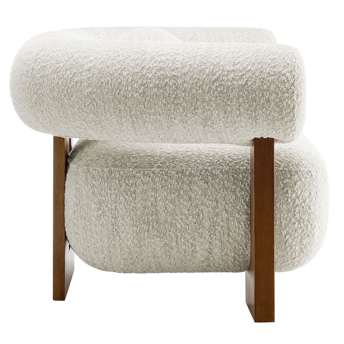 Jace Boucle Accent Chair, Pearl