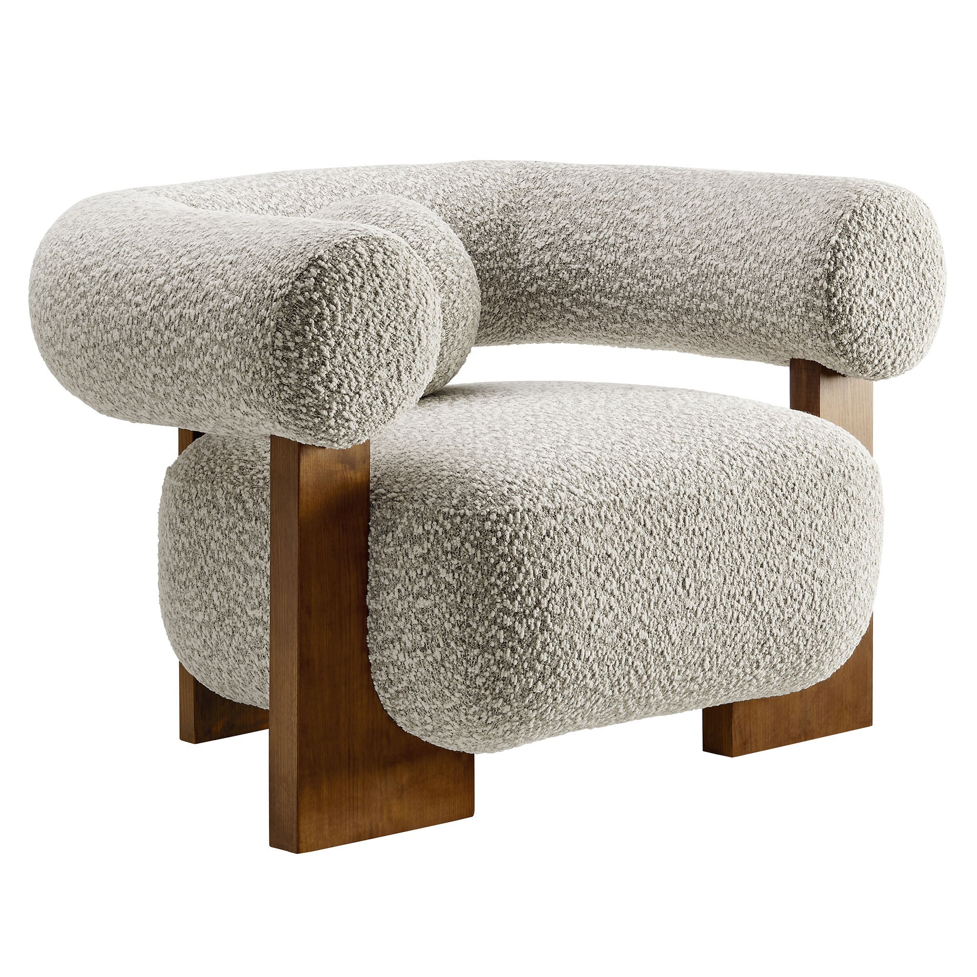 Jace Boucle Accent Chair, River Rock