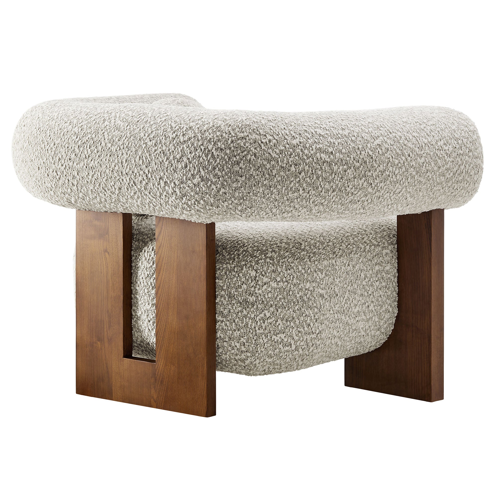 Jace Boucle Accent Chair, River Rock