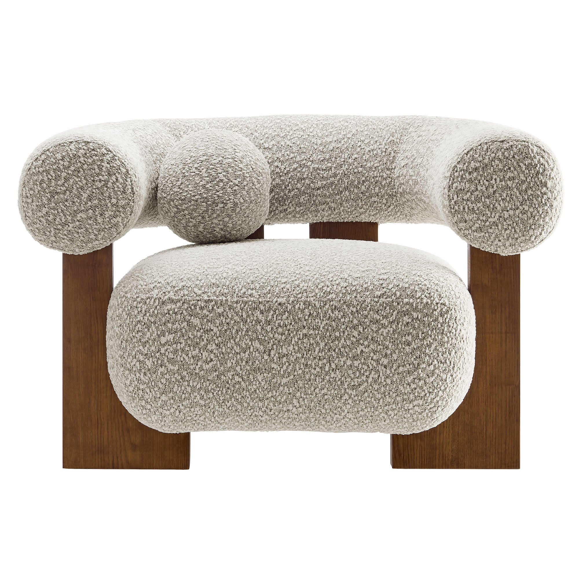 Jace Boucle Accent Chair, River Rock