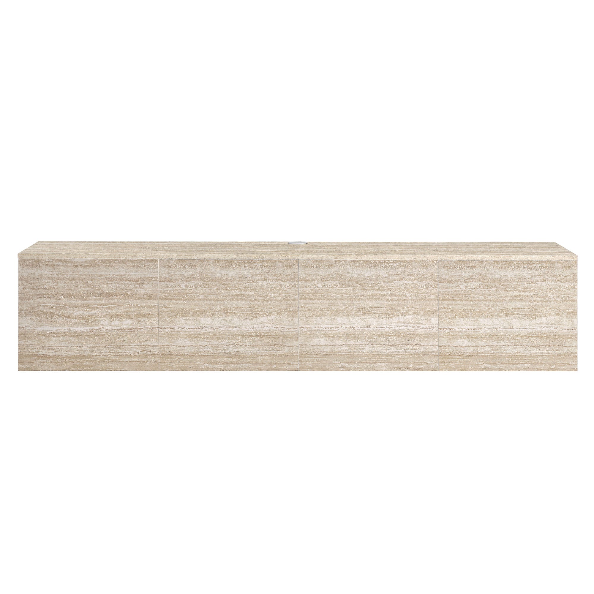 Terra 71" Wall-Mounted TV Stand, Travertine