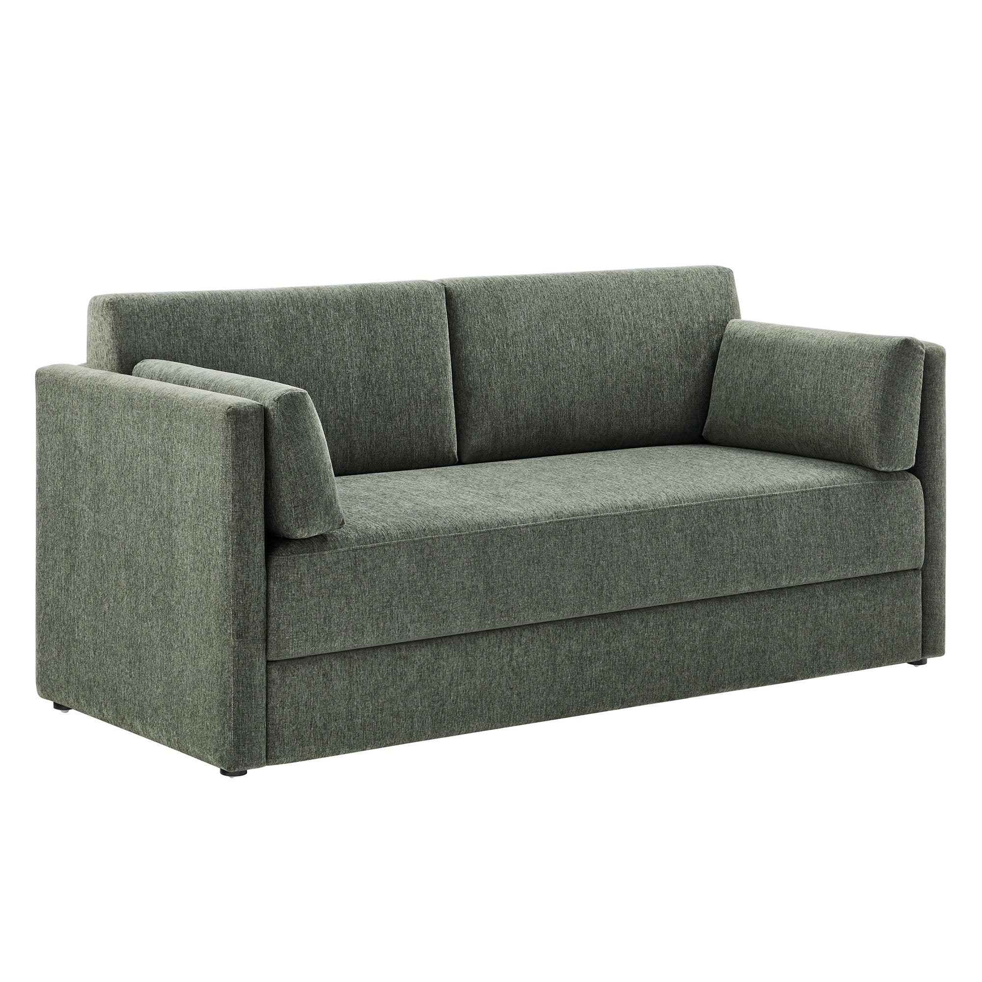 Linden Upholstered Heathered Chenille Sofa, Eucalyptus