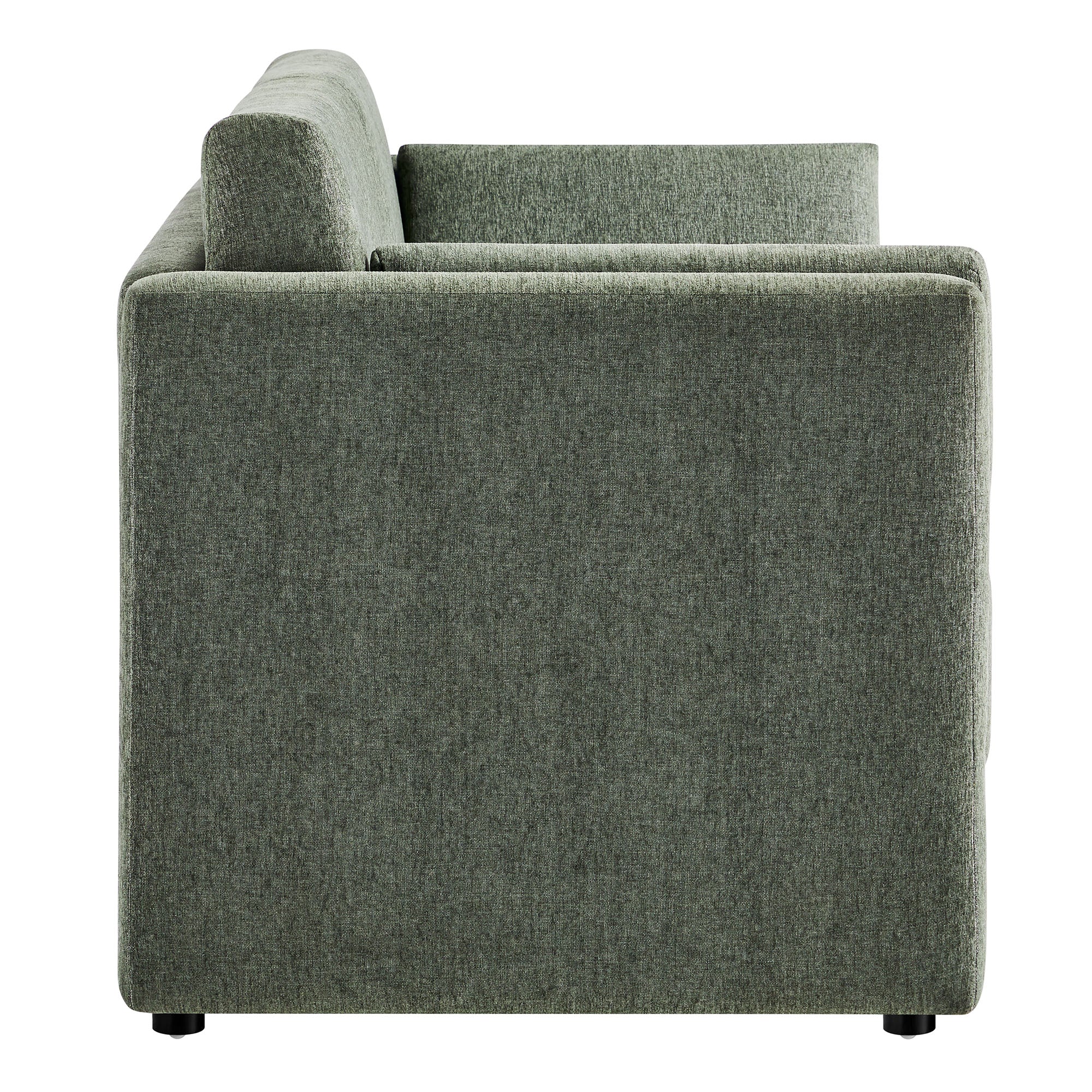 Linden Upholstered Heathered Chenille Sofa, Eucalyptus